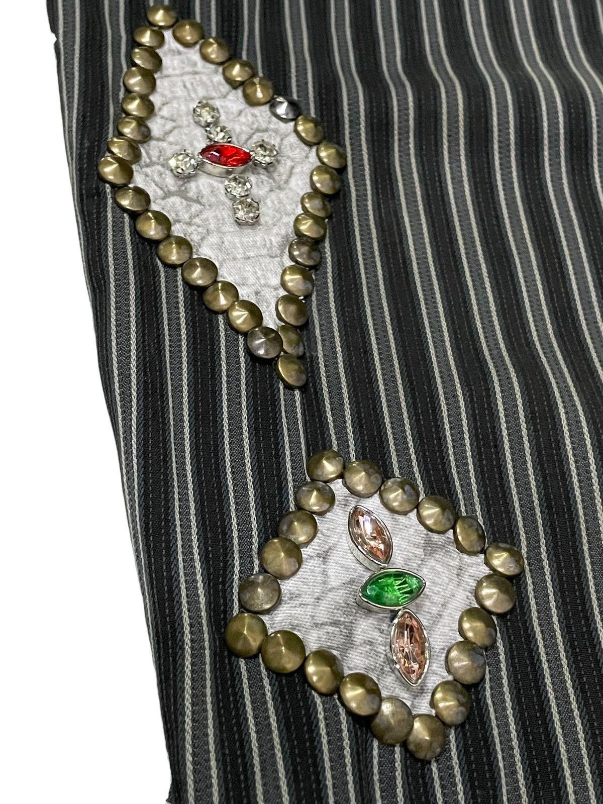 Kapital × Tornado Mart Tornado Mart Gemstone Stud Snake Skin Jacquard Flare Pants Size US 30 / EU 46 - 10 Thumbnail