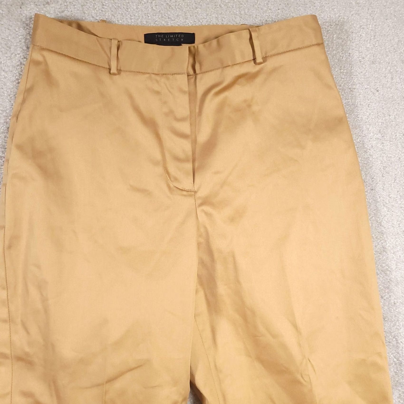 Vintage The Limited Stretch Dress Pants Womens 2 Tan Ankle Career Cropped Cuffed Size 26" / US 2 / IT 38 - 3 Thumbnail