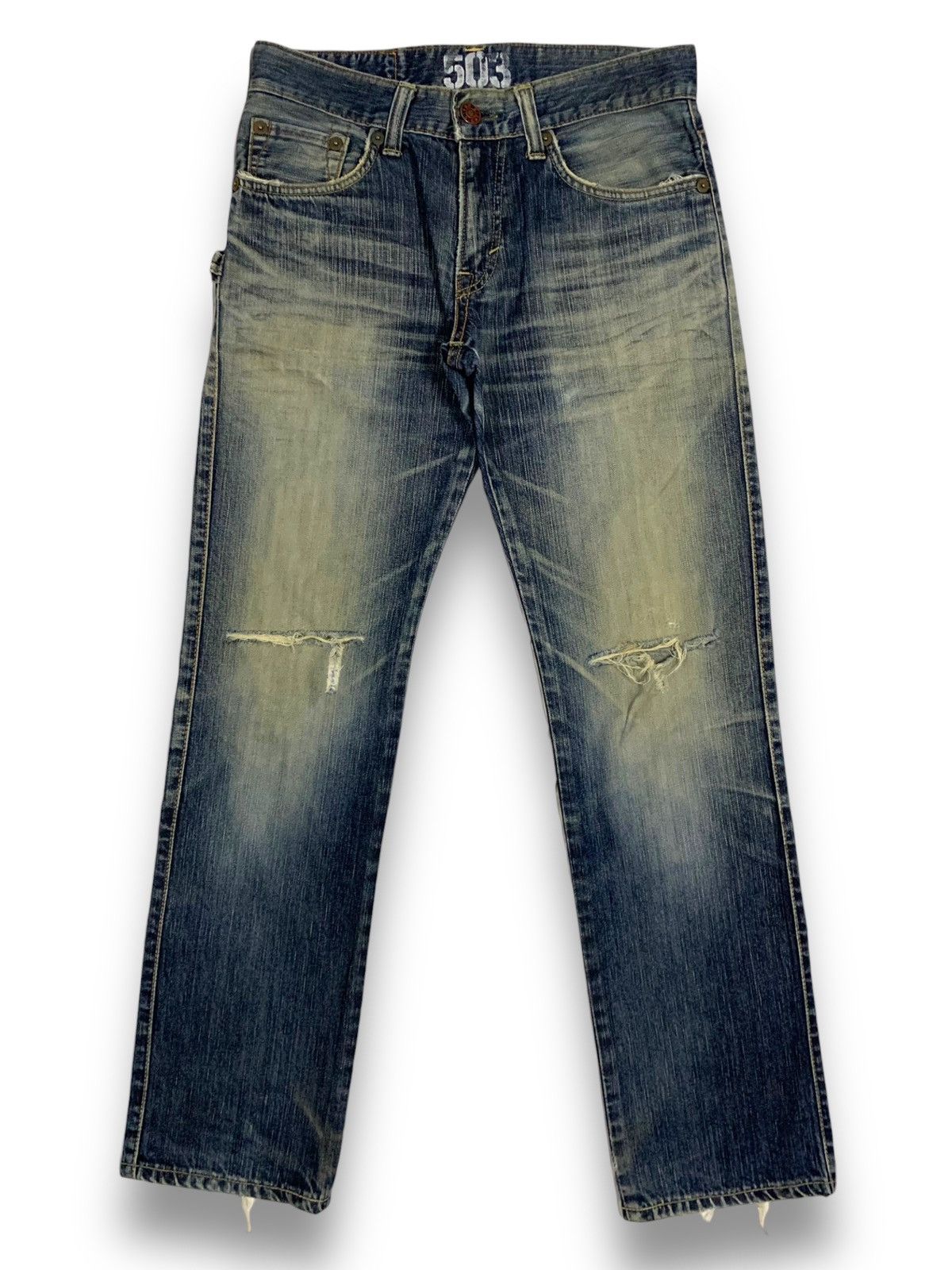 Edwin Vintage Edwin 503 BlueTrip Distressed Jeans Made in Japan Size US 31 - 1 Thumbnail