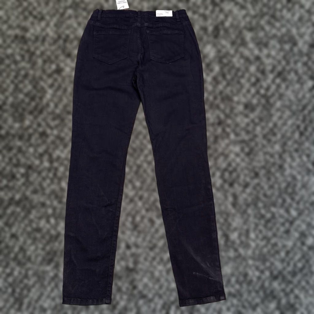 Vintage Encore Womens Jeans Skinny 15 Black High Rise Distressed Stretch Denim 5-Pocket Logo Slim Modern City Jeans Womens Size 36" / US 14 / IT 50 - 1 Thumbnail