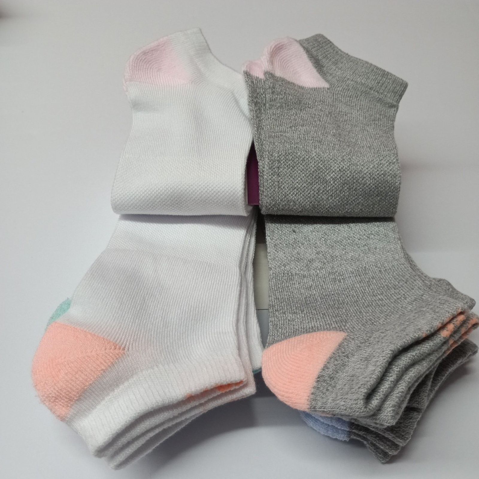 Hanes Hanes No Show Socks 10 Pair Women's Shoe Size 8-12 Assort Size ONE SIZE - 3 Thumbnail
