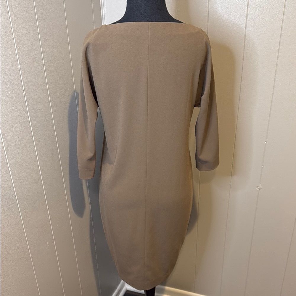 Other Pier Antonio Gaspari Women’s 40/8 Tan and Black Sheath Dres Size M / US 6-8 / IT 42-44 - 4 Thumbnail