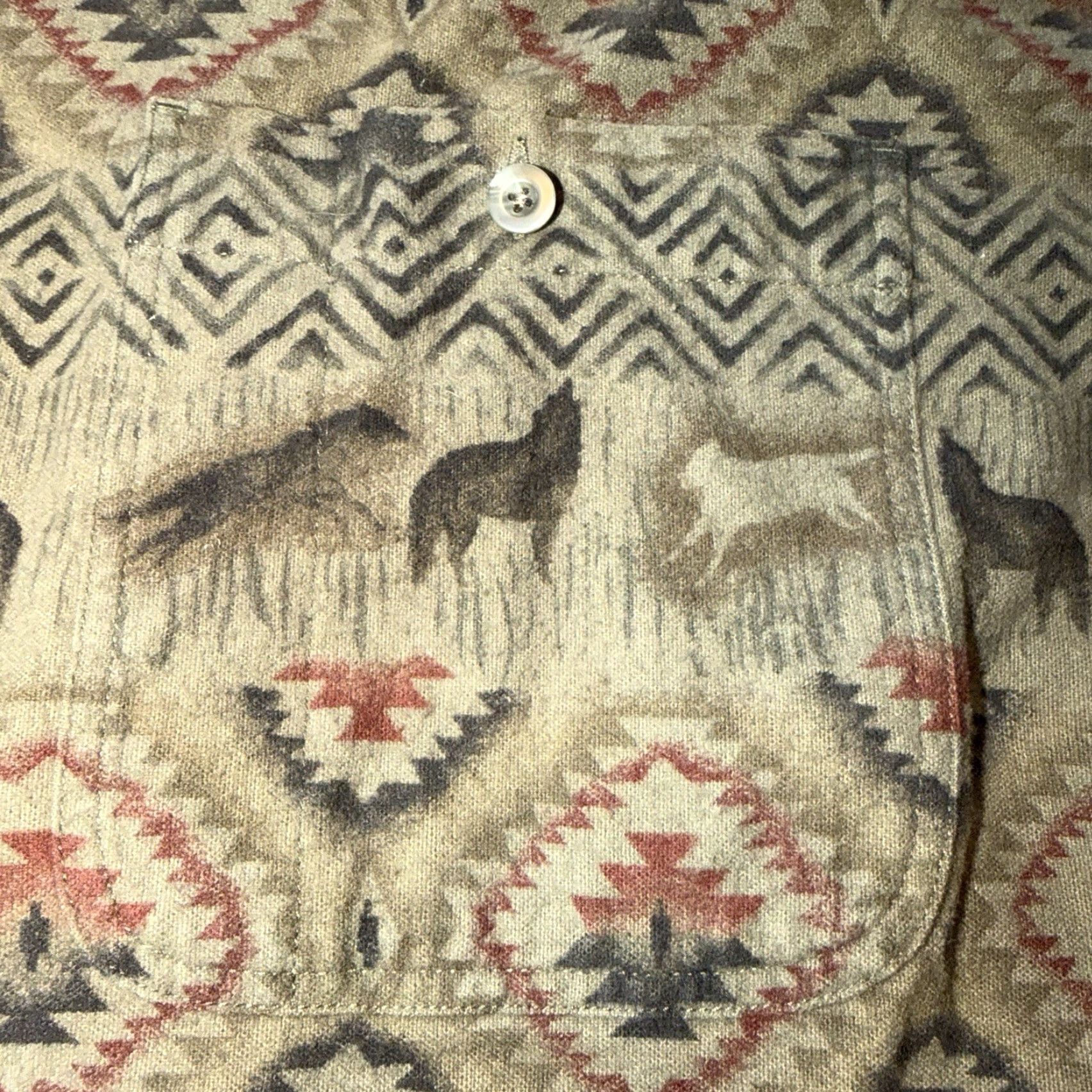 Vintage Cabela's Chamois Shirt Mens 2XL Tall Flannel Southwestern Geometric Button-Up Size US XXL / EU 58 / 5 - 2 Thumbnail