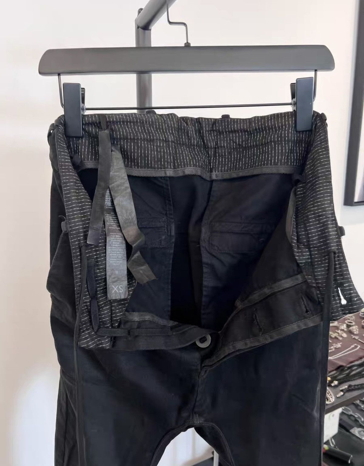 Boris Bidjan Saberi Boris Bidjan Saberi Waxed Coated Slim-Fit Denim Pants Size US 31 - 6 Thumbnail
