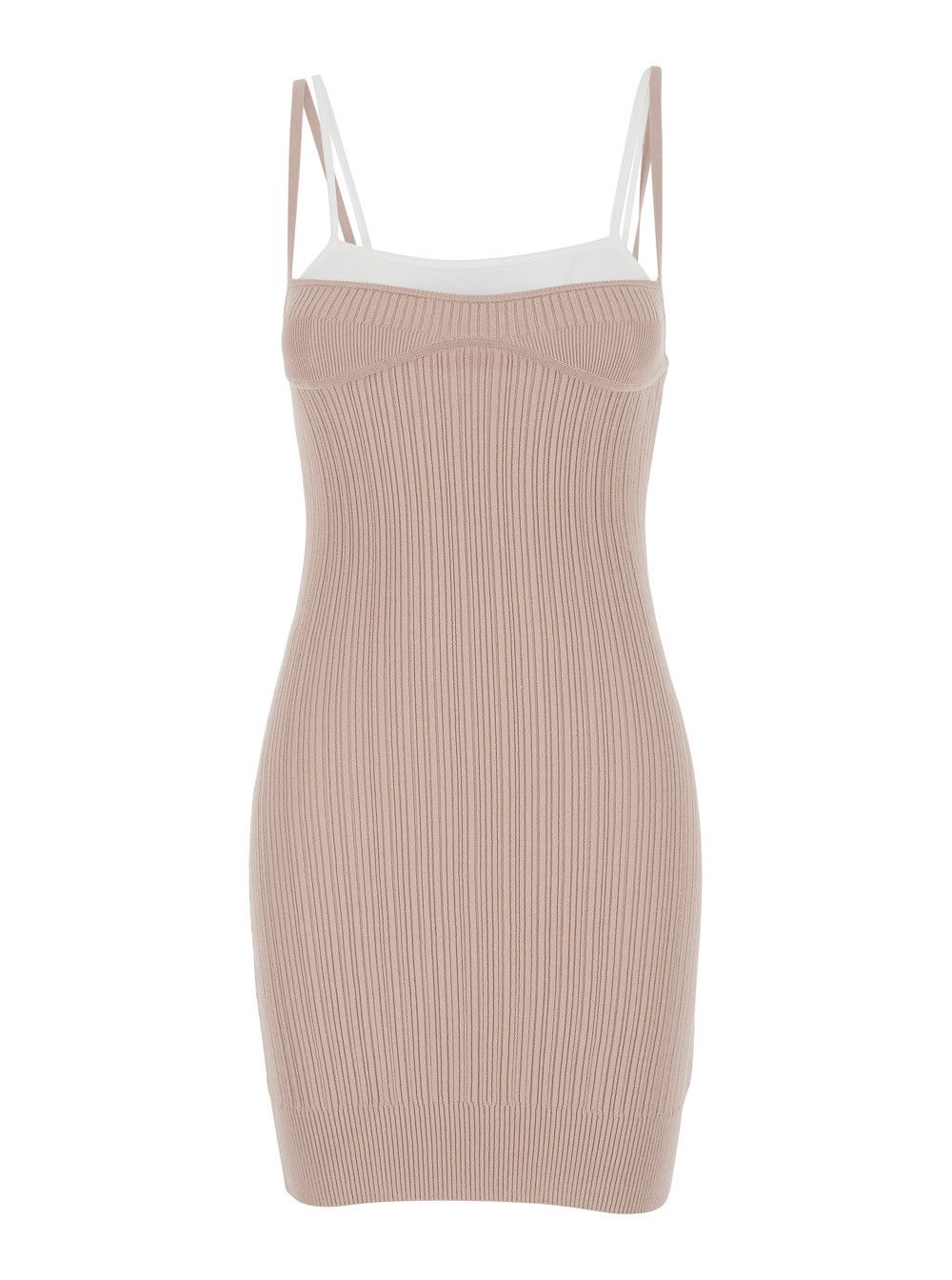 Diesel Mini Dress 'M-Zandra' with Thin Straps in Two Colors and Ribbed Knit in Viscose Blend Pink Women Size S / US 4 / IT 40 - 1 Thumbnail