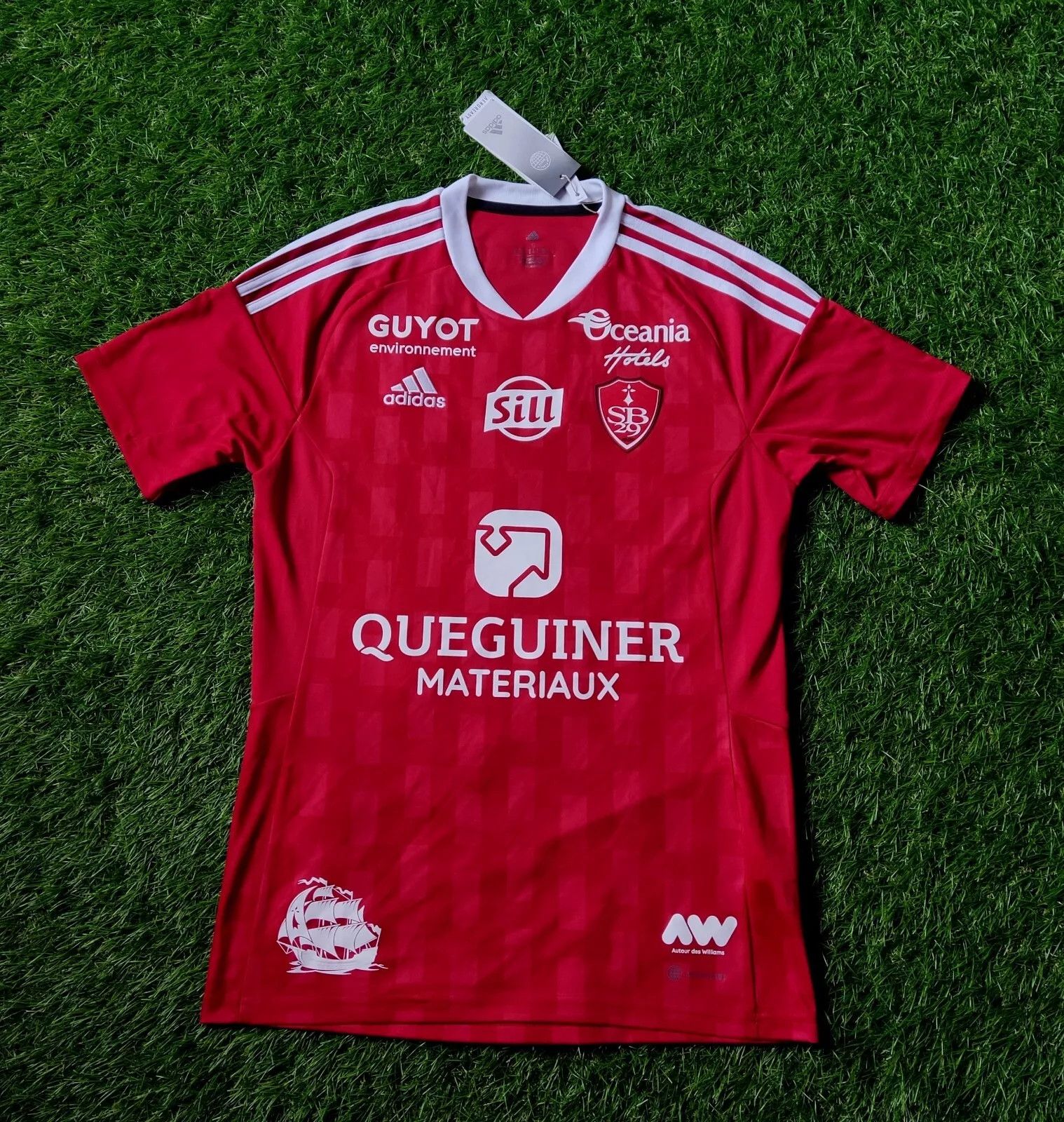 Adidas Stade Brestois Brest 29 2022 SHIRT JERSEY football HB5392 Size US XL / EU 56 / 4 - 1 Thumbnail