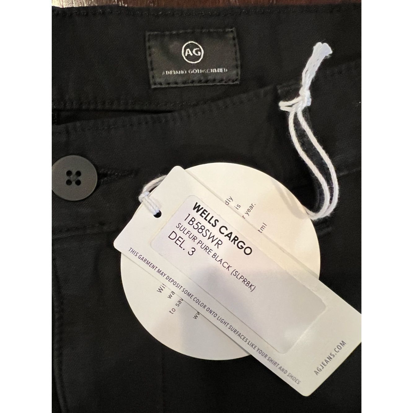 AG Adriano Goldschmied AG Relaxed Tapered Cargo Pants NWT Black 32x31 Sulfur Pure Size US 32 / EU 48 - 6 Thumbnail