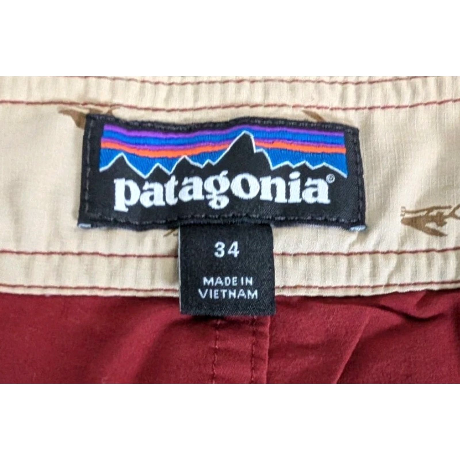 Patagonia Patagonia Board Shorts Wavefarer Mens 34 Dark Red Stretch Drawstring Pockets Quick Dry Beach Outdoor 90s? Size US 34 / EU 50 - 7 Thumbnail
