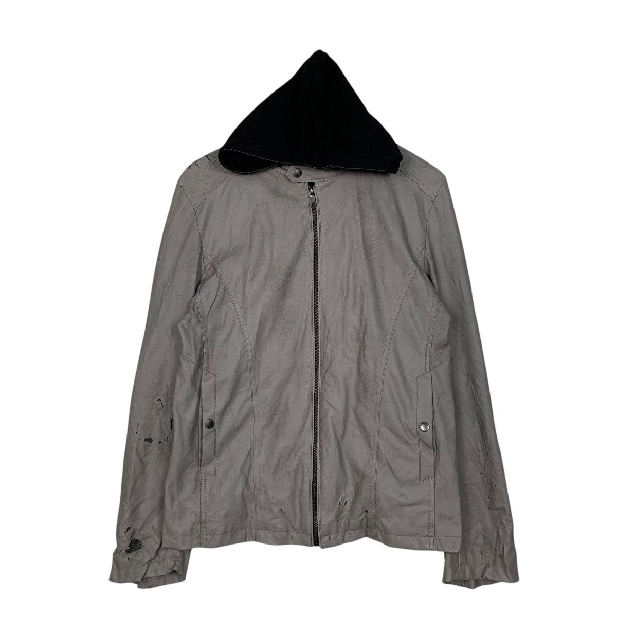 semanticdesign Semantic Design Hooded Synthetic Leather Jacket Size US S / EU 44-46 / 1 - 1 Thumbnail