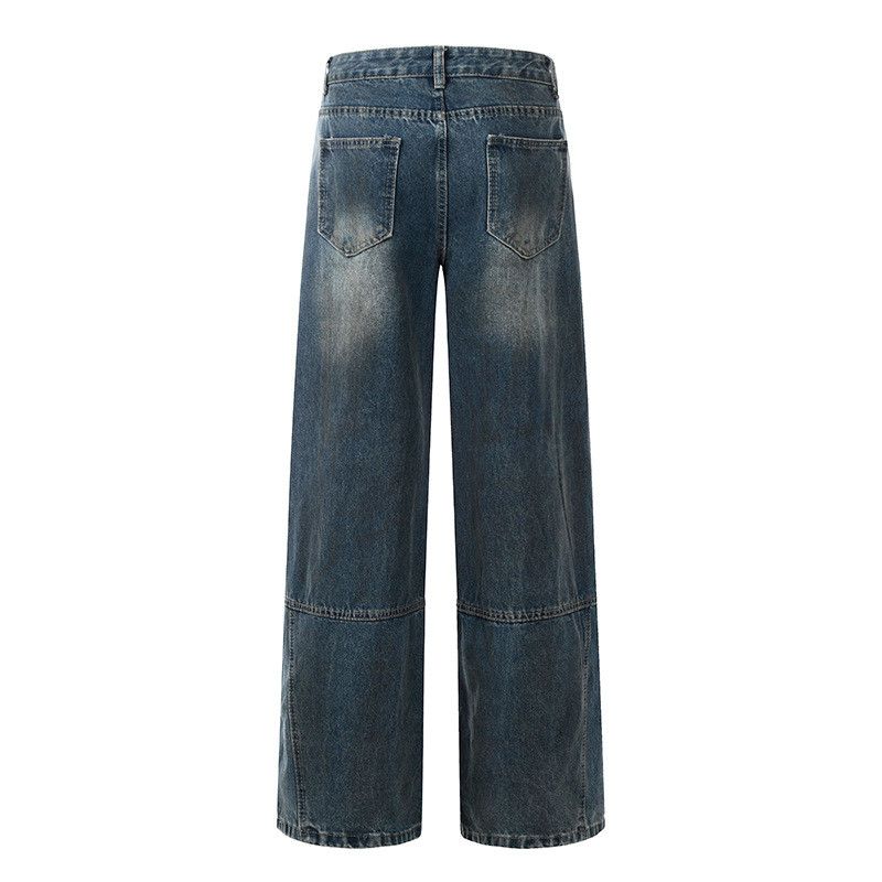 Vintage American retro distressed wide-leg ripped jeans Size US 32 / EU 48 - 2 Thumbnail
