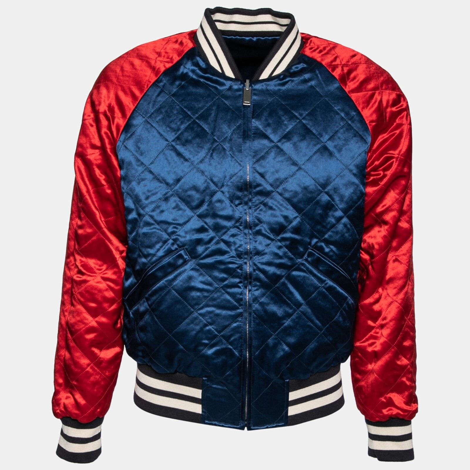 Gucci Gucci Silk Acetate Reversible Bomber Souvenir Jacket 48 Size US M / EU 48-50 / 2 - 12 Thumbnail