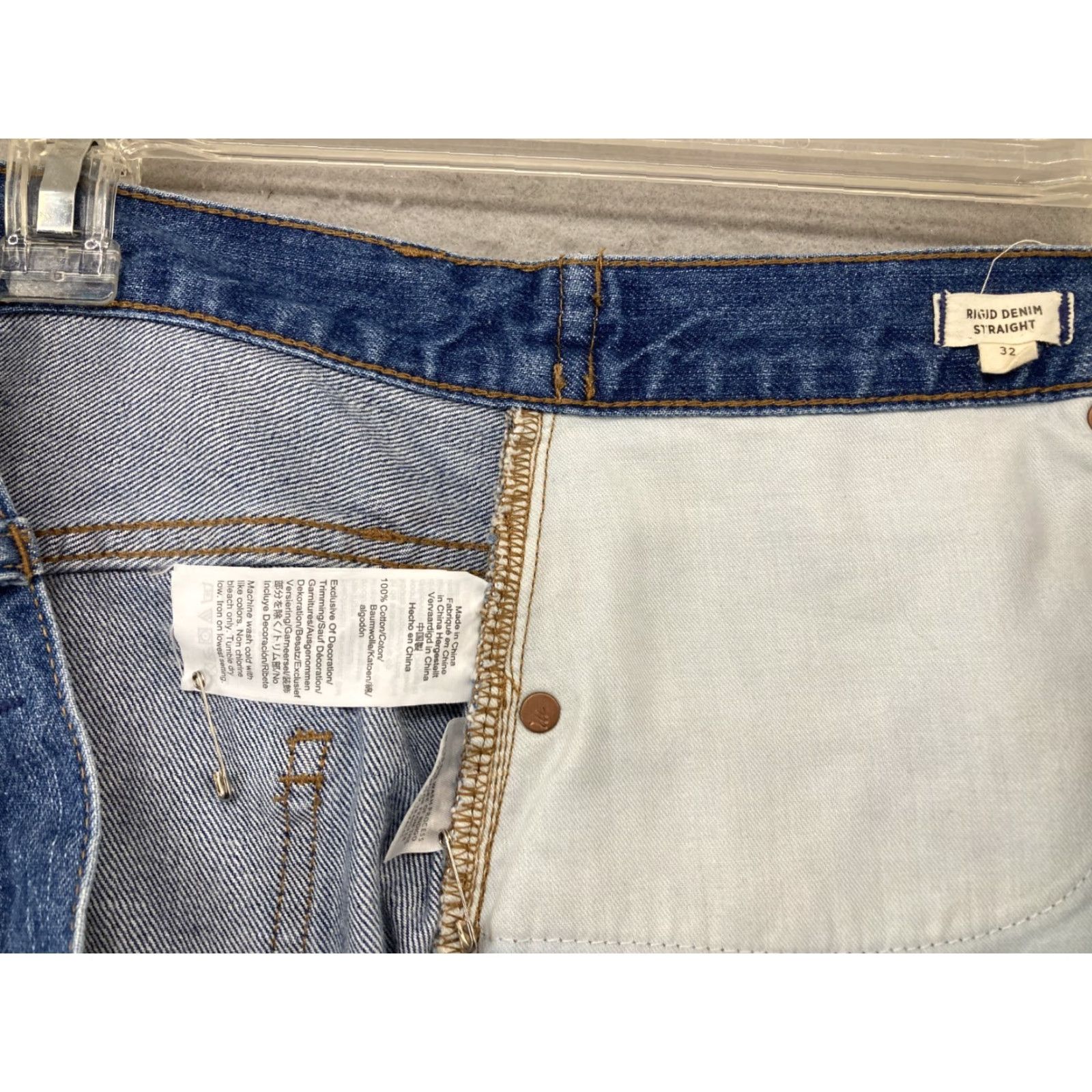 Madewell Madewell Women's Denim Skirt Mini 32 Blue Straight Casual Summer Boho Pockets Size 24" / US 00 / IT 34 - 3 Thumbnail