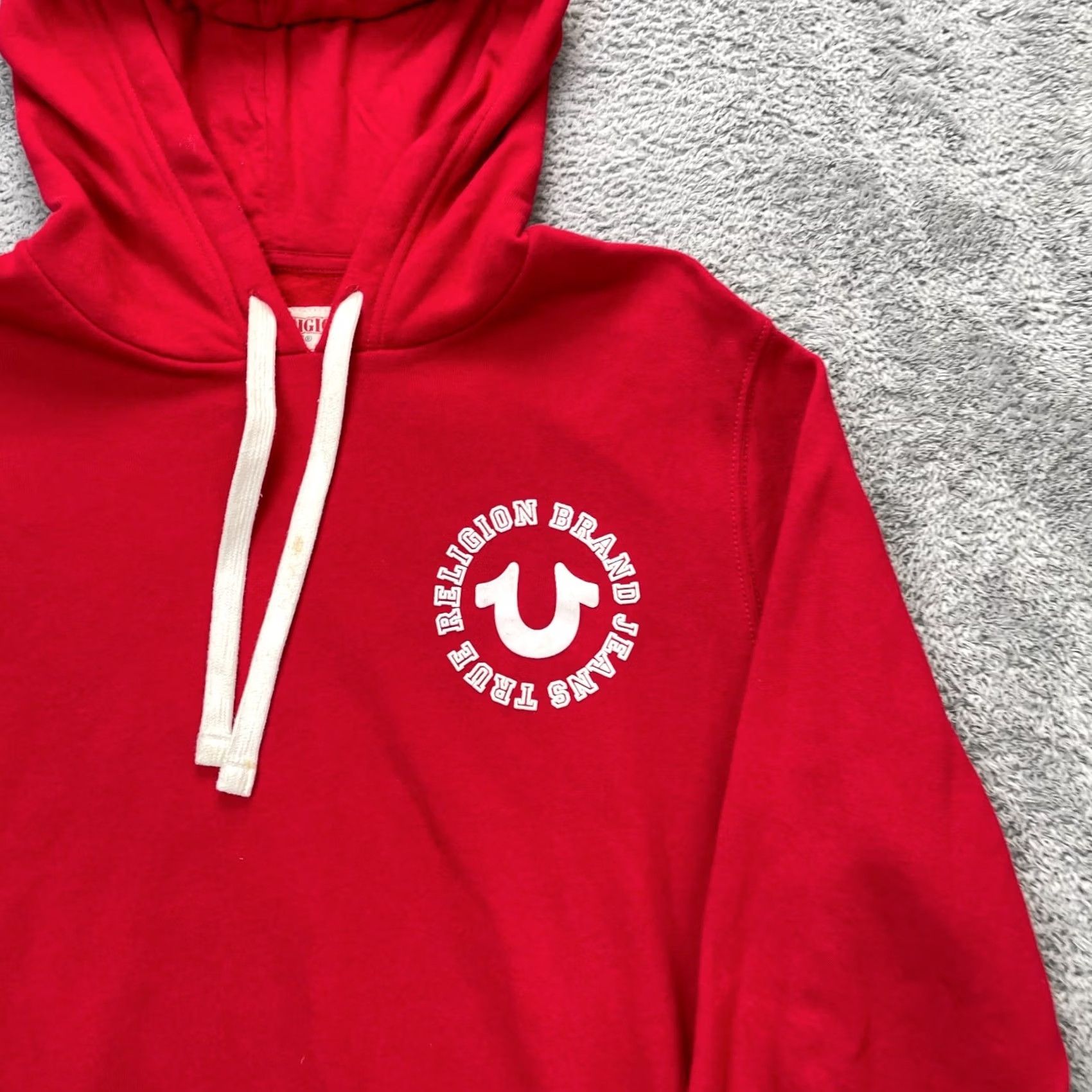 True Religion True Religion Hoodie Mens L Red Graphic Print Fleece Lined Pullover City Street, Hooded, Pockets, Logo, Knitted Size US L / EU 52-54 / 3 - 4 Thumbnail