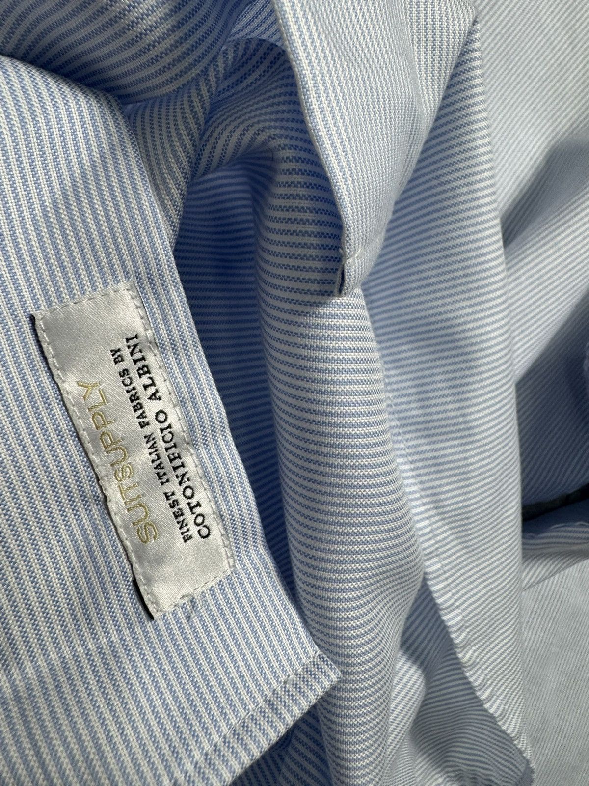 Suitsupply Suitsupply Luxury Button Shirt Blue Size US M / EU 48-50 / 2 - 7 Thumbnail