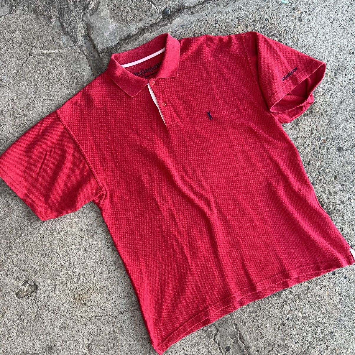 Vintage × Yves Saint Laurent Yves Saint Laurent vintage 90s polo tee t-shirt YSL SLP Size US L / EU 52-54 / 3 - 2 Thumbnail