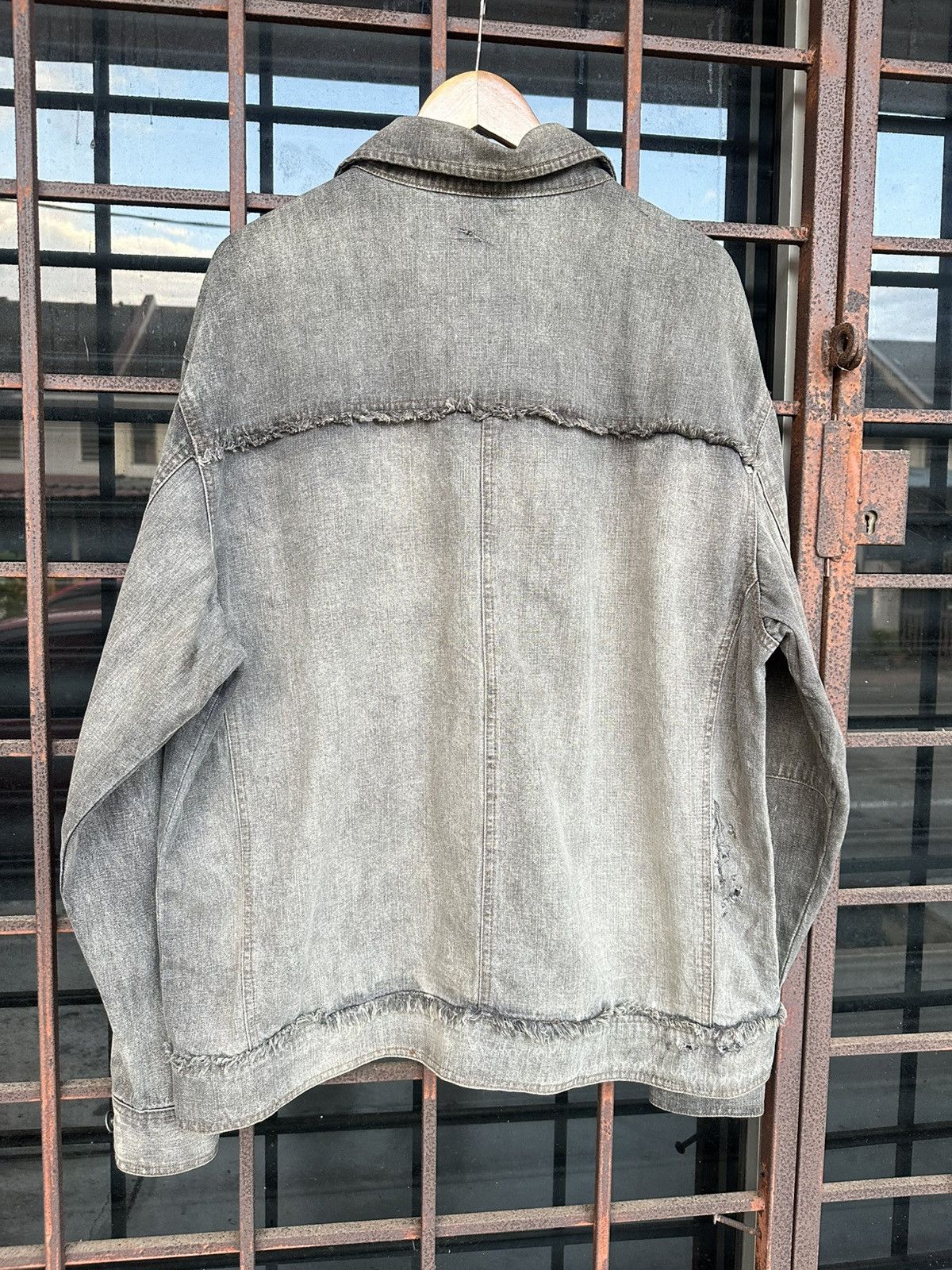 Vintage 👹Vintage Pract Faded Oversized Trucker Jacket Size US XL / EU 56 / 4 - 8 Thumbnail