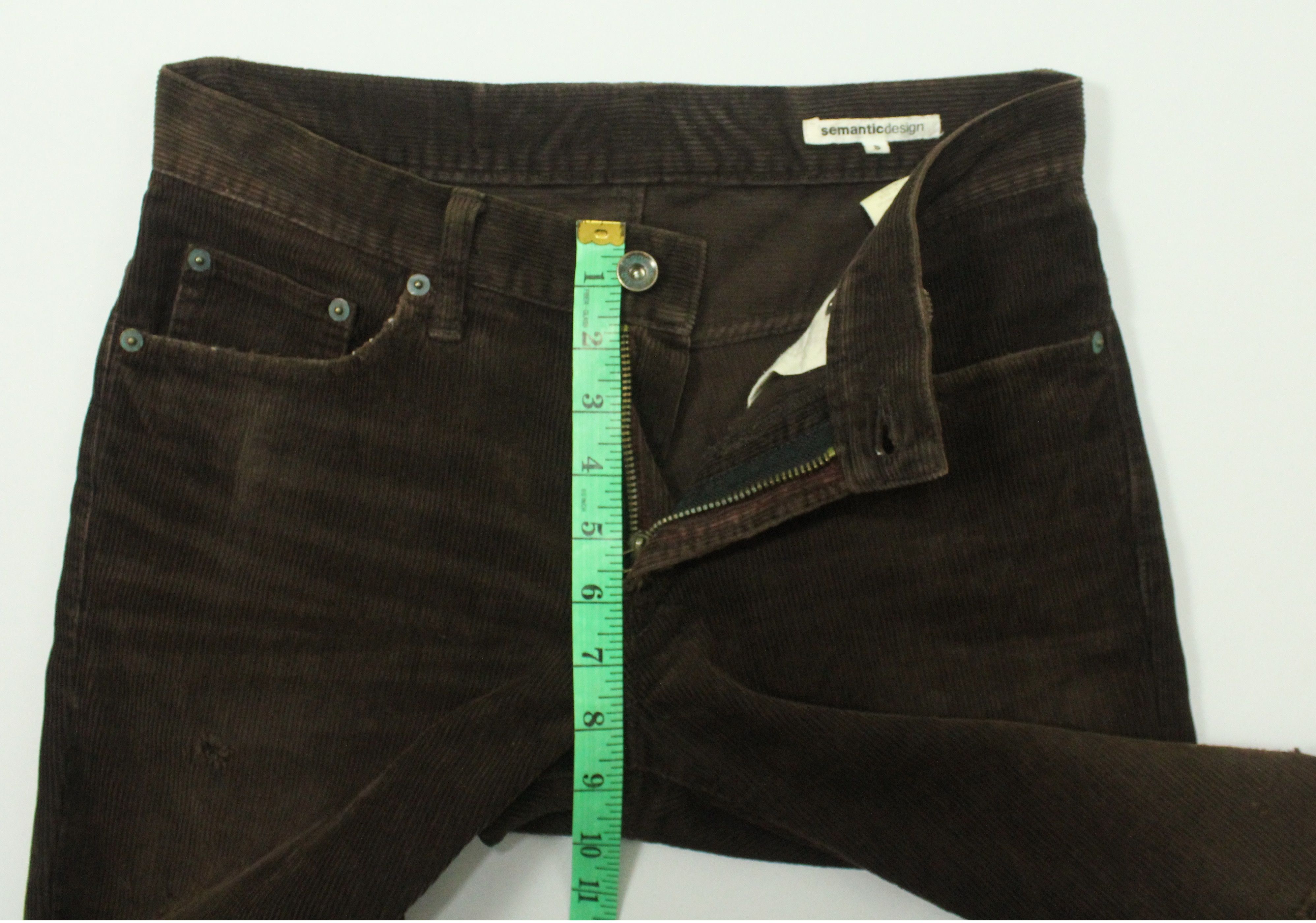 semanticdesign Ripped Distressed Style Grunge SEMANTIC DESIGN Corduroy Size US 29 - 19 Thumbnail