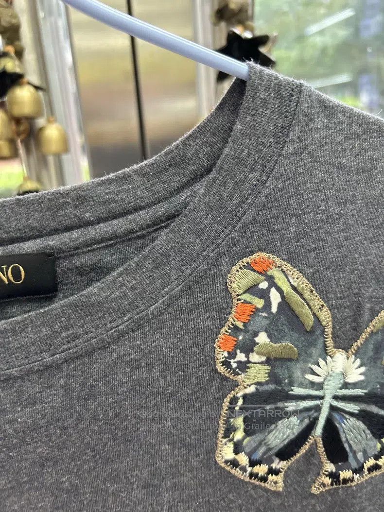 Valentino Valentino Grey embroidered T-shirt Size XS / US 0-2 / IT 36-38 - 9 Thumbnail
