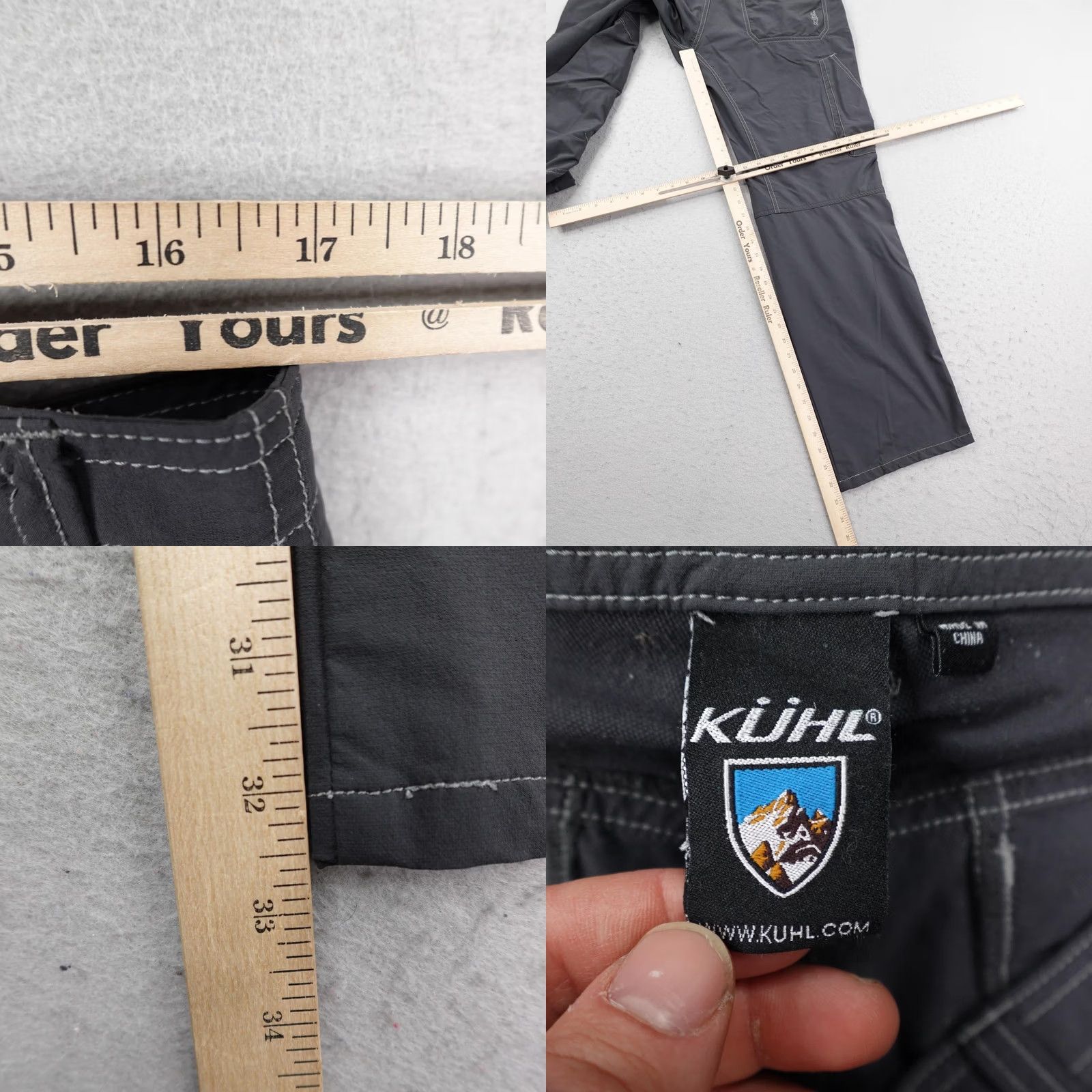 Vintage Kuhl Pants Mens Gray Cargo Loose Fit 34x32 Hiking Trail Outdoor Flex Size US 34 / EU 50 - 8 Thumbnail