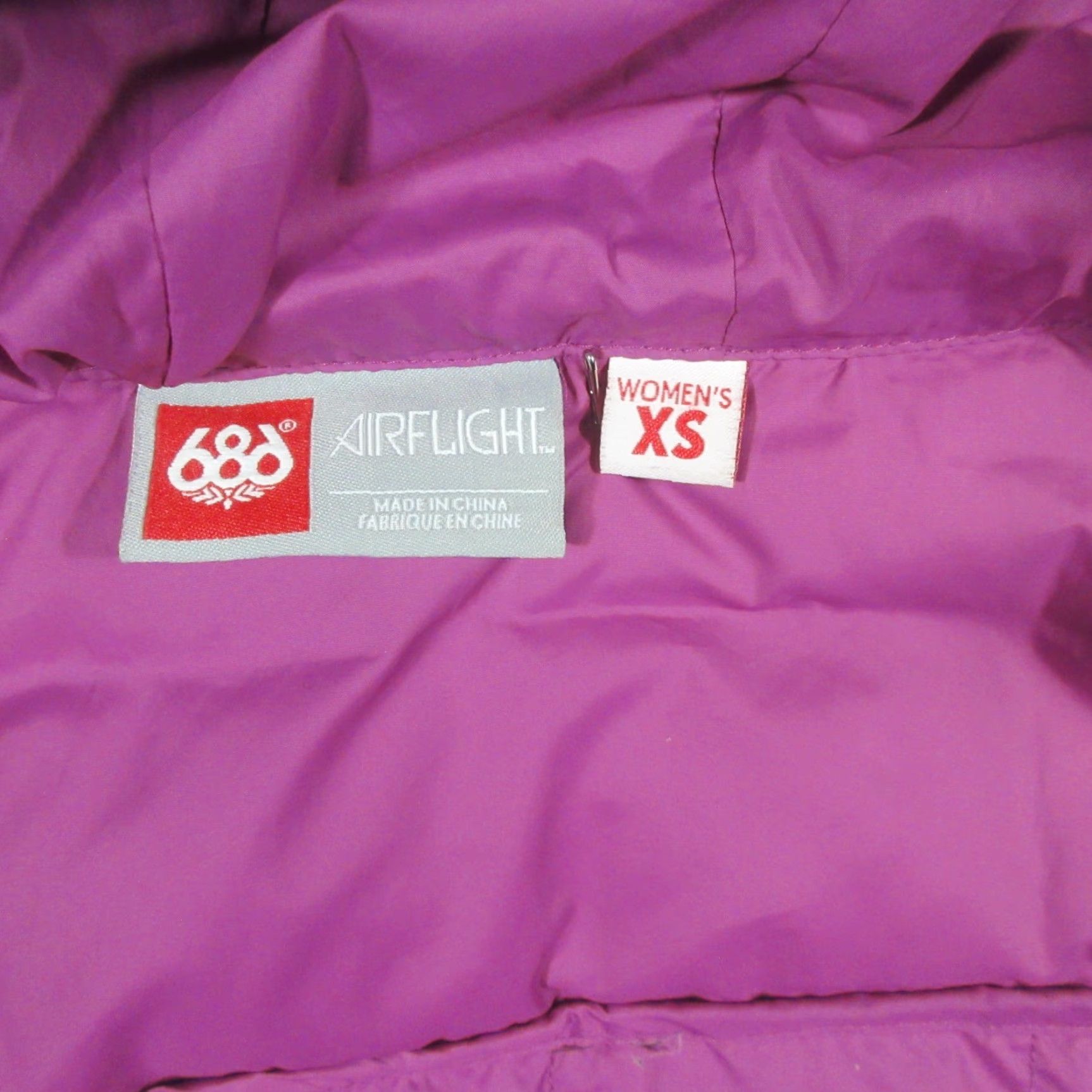 686 686 Airflight Down Puffer Jacket Womens XS Purple Gray Lightweight Snowboard Ski Size XS / US 0-2 / IT 36-38 - 3 Thumbnail