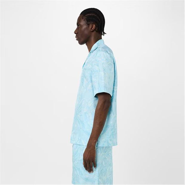 Versace o1g2r1mq0824 Barocco Silk Shirts in Light Blue Size US M / EU 48-50 / 2 - 4 Thumbnail