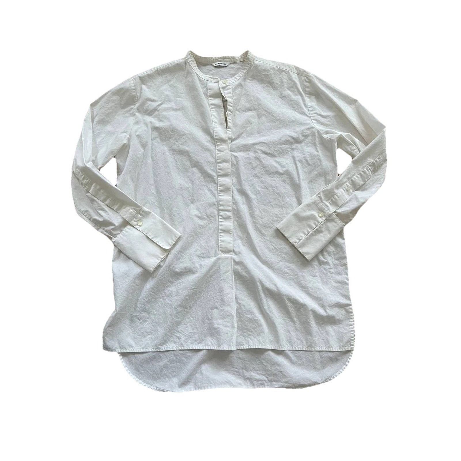Club Monaco Club Monako Button Up Cotton White Shirt Top Large A001468 Size L / US 10 / IT 46 - 1 Thumbnail