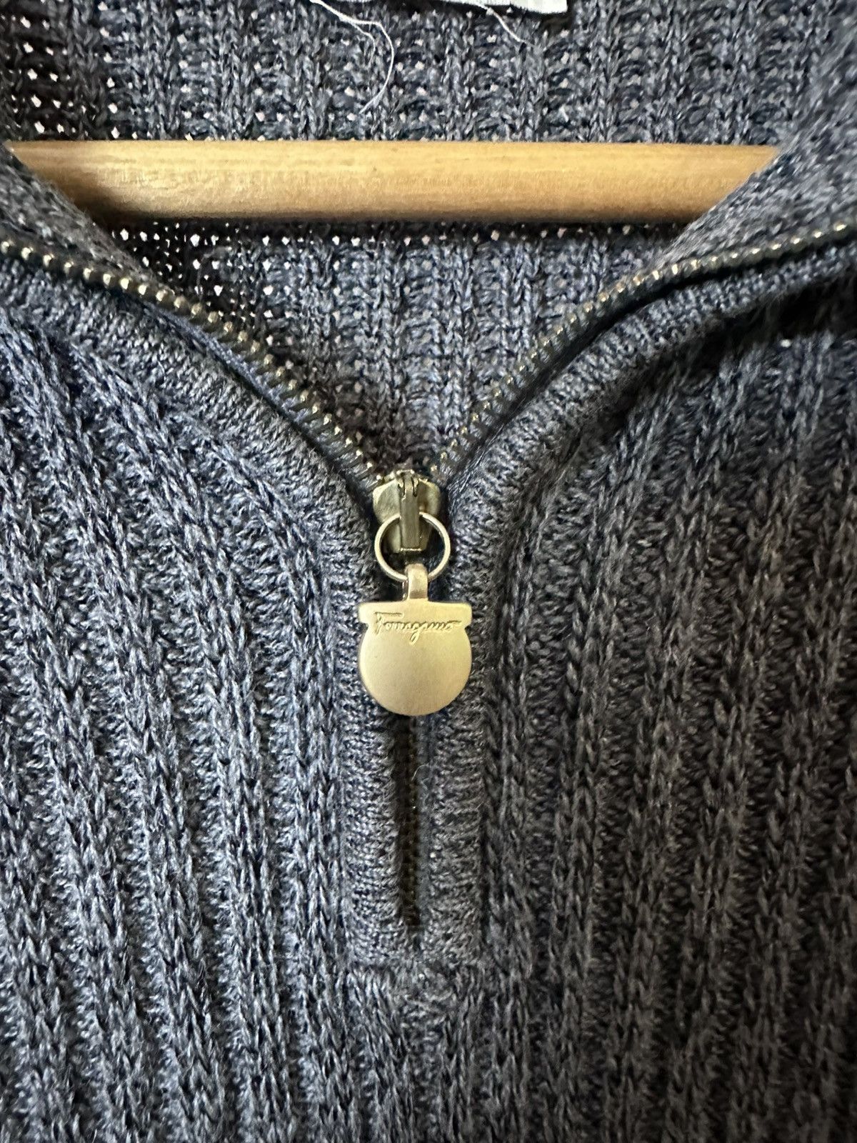 Salvatore Ferragamo × Vintage Salvatore Ferragamo Halfzip Knit Dress Size M / US 6-8 / IT 42-44 - 4 Thumbnail