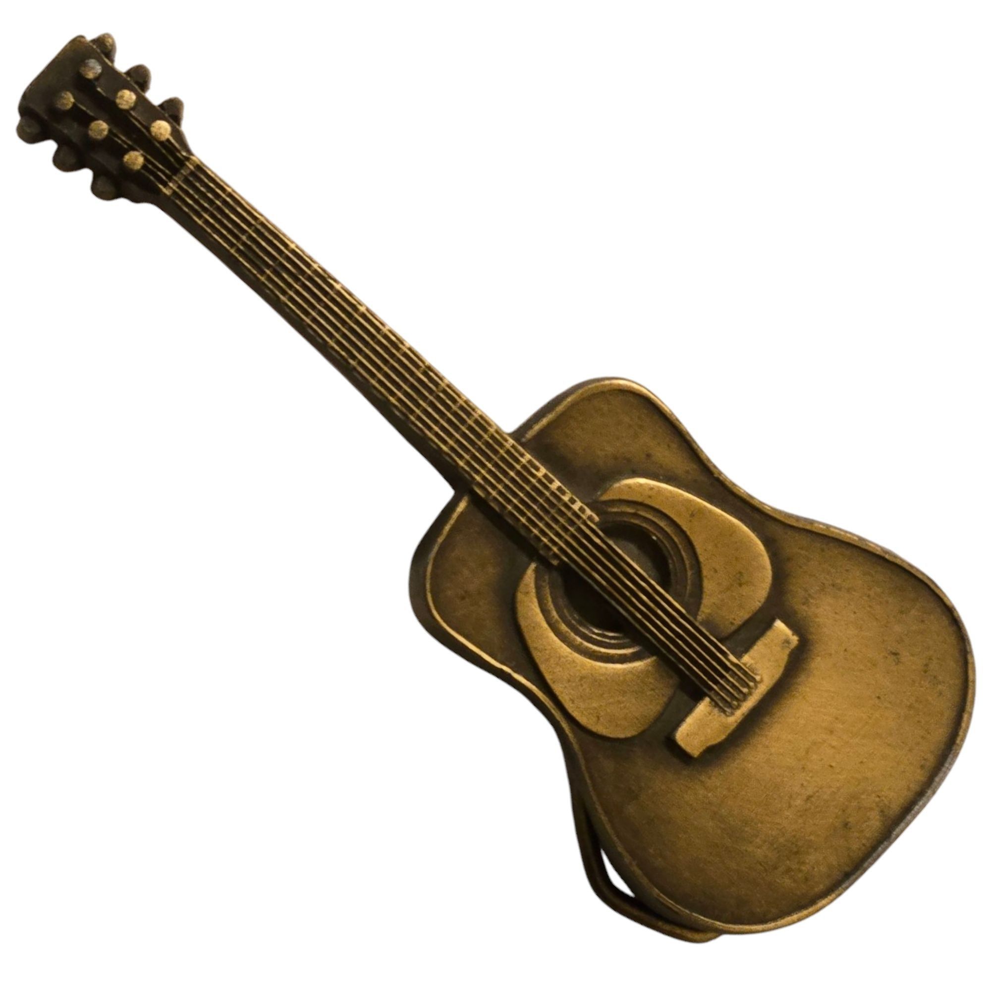 Other Acoustic Guitar Belt Buckle Vintage 1979 Music Musician West Size ONE SIZE - 2 Thumbnail