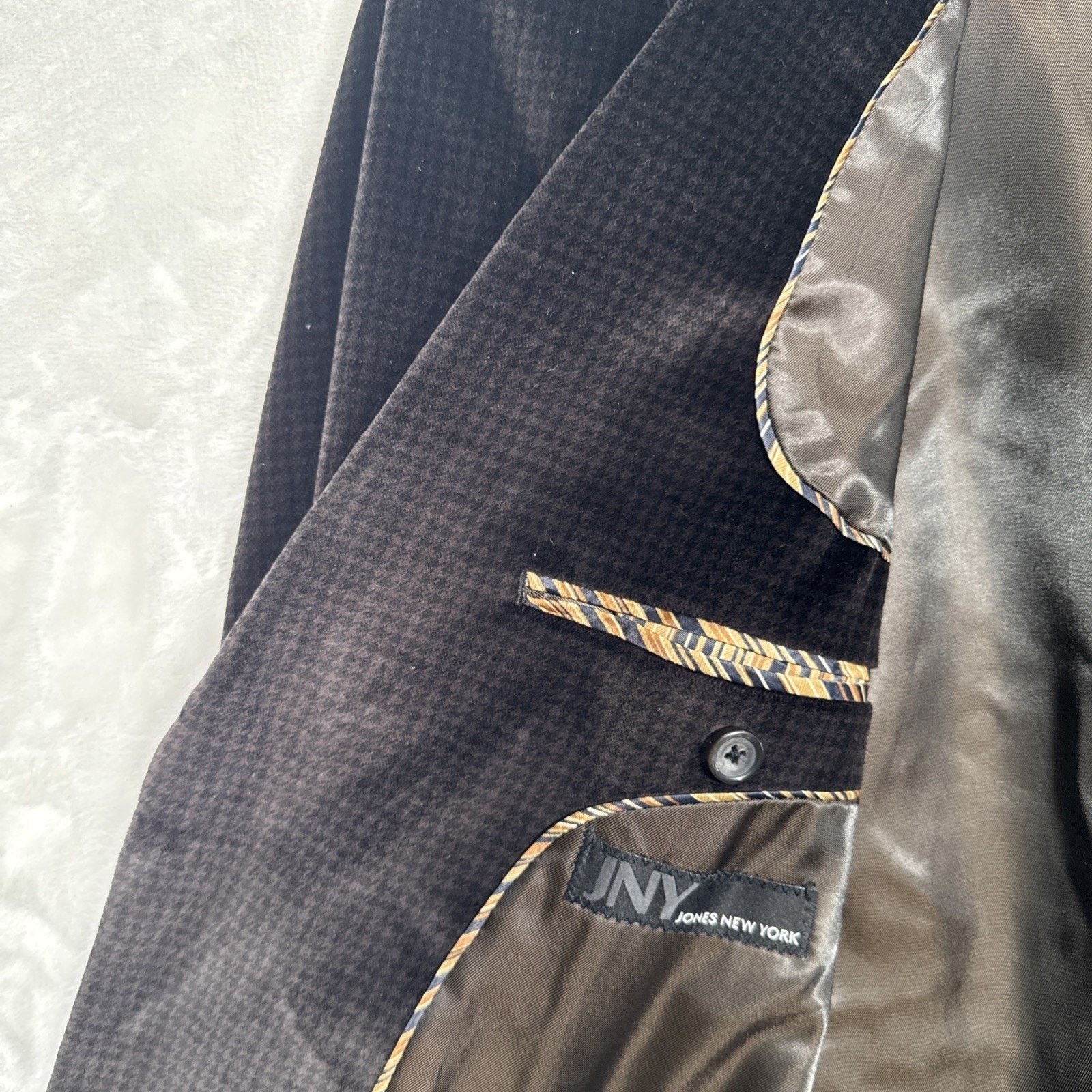 Jones New York Jones New York Sports Coat 42L Brown and Black Brushed Size 42L - 3 Thumbnail