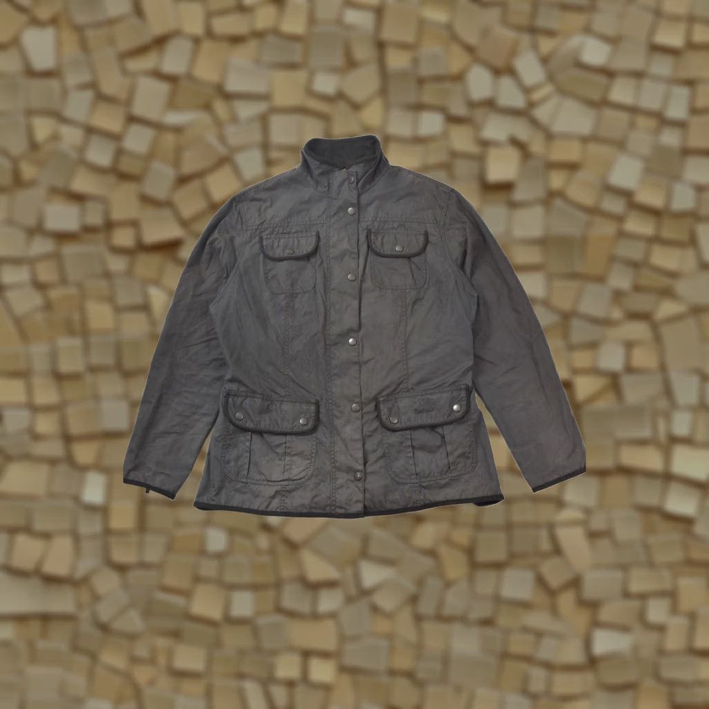 Barbour Barbour L1093 Ladies Utility Jacket Wax Cotton Tartan Size UK 18 Black Womens Jacket, Waxed Cotton, Barbour UK 18, Vintage? Size XXL / US 16-18 / IT 52-54 - 1 Thumbnail