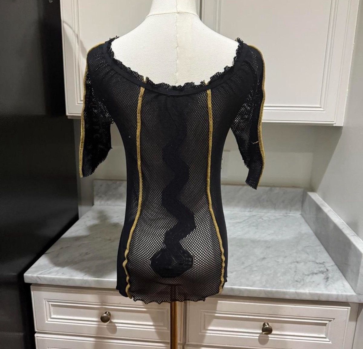 Just Cavalli Just Cavalli Womens Black and Gold Top Size S / US 4 / IT 40 - 2 Thumbnail