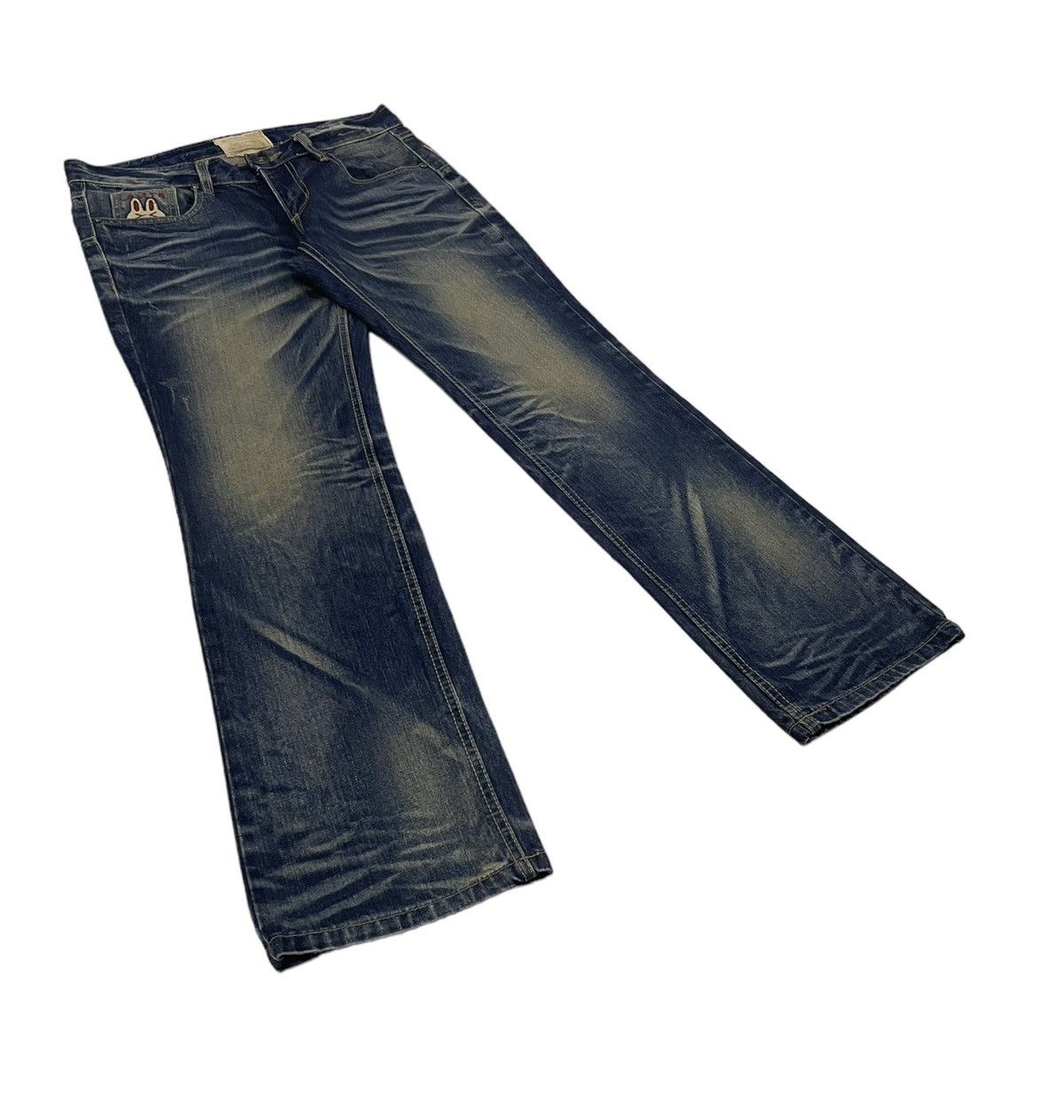 Japanese Brand Vintage Yoshitomo Nara Lolita Embroidery Logo Jeans Size US 32 / EU 48 - 5 Thumbnail