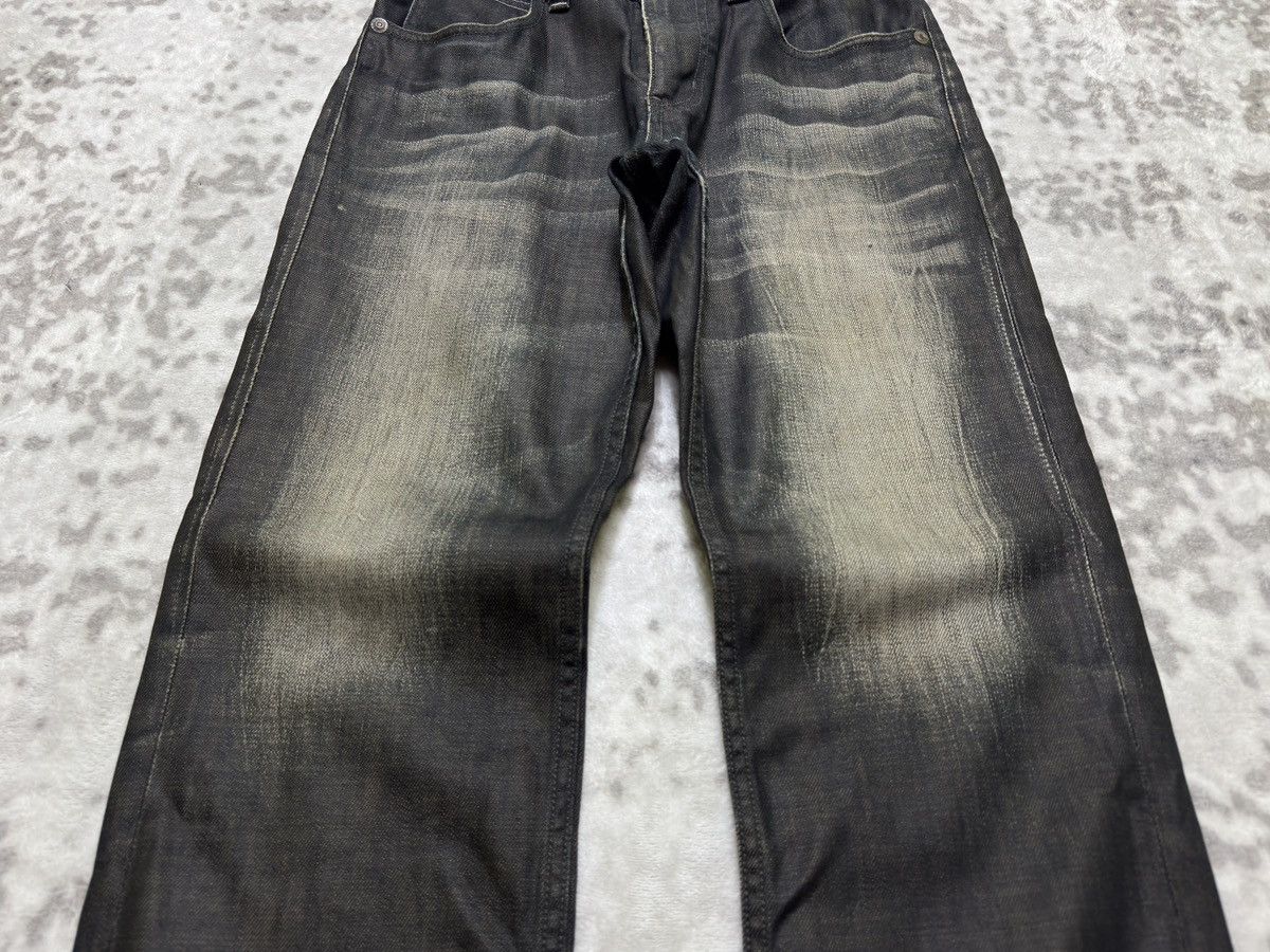 Japanese Brand Vintage Back Number Waxed Coated Clawmark Denim Jeans Size US 30 / EU 46 - 7 Thumbnail