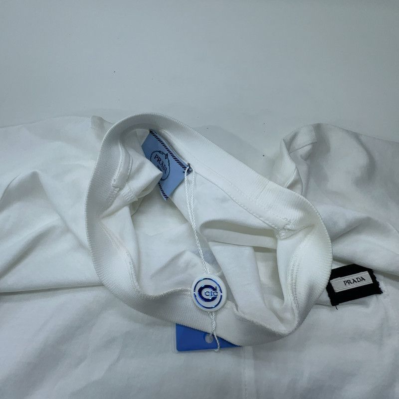 Prada Prada SS21 White Bow Detail TShirt-2506 Size US XS / EU 42 / 0 - 8 Thumbnail