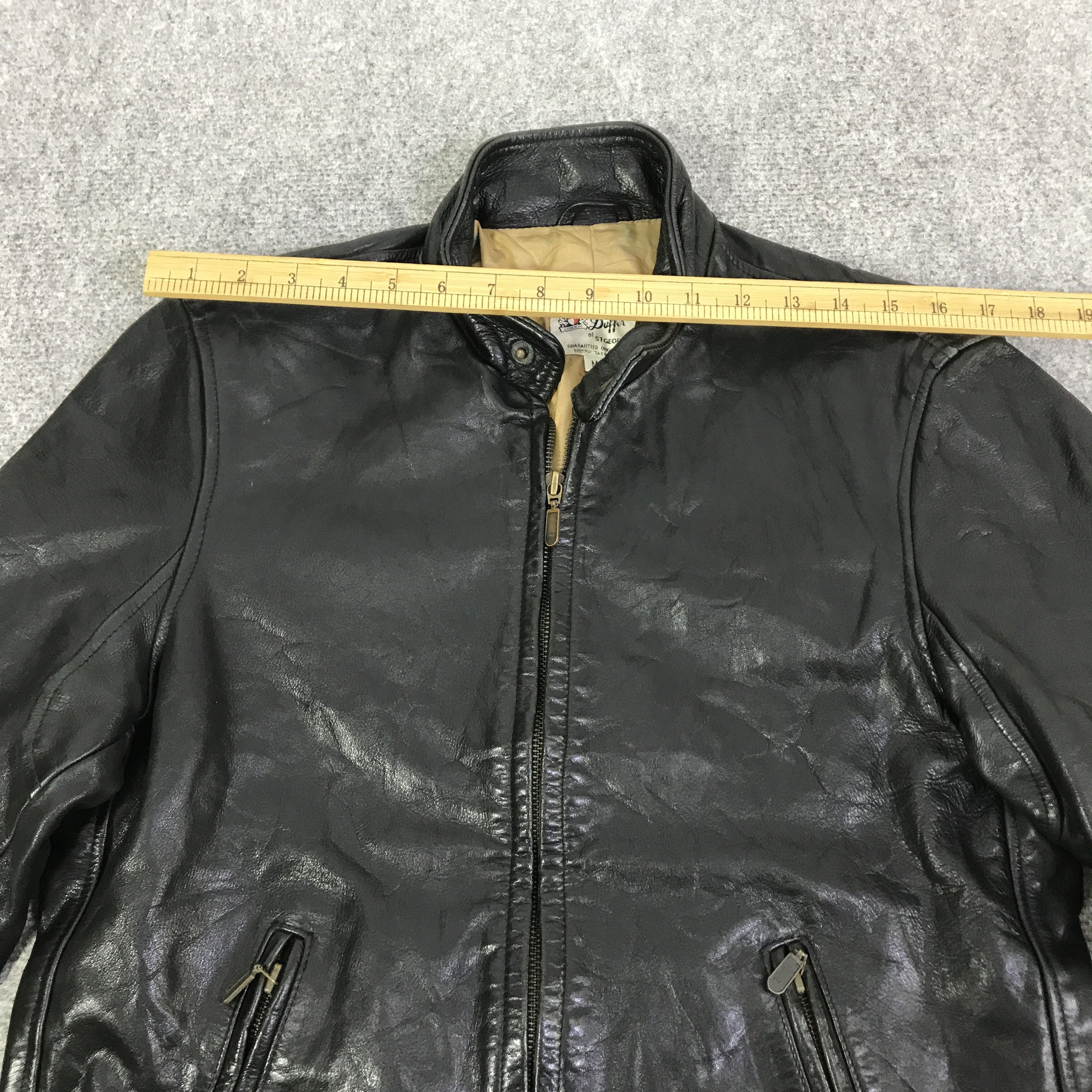 The Duffer of St.George THE DUFFER OF ST.GEORGE BIKER LEATHER JACKET K80B12 Size US M / EU 48-50 / 2 - 5 Thumbnail