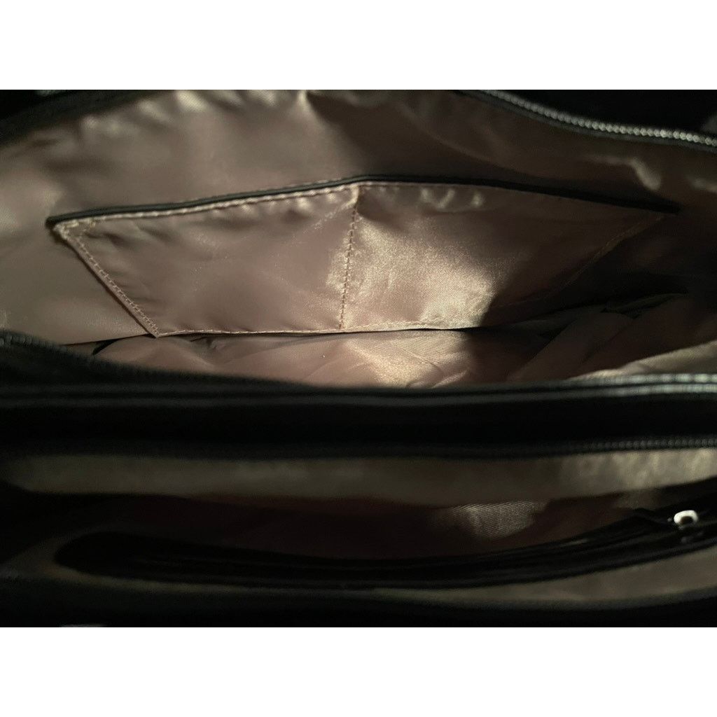 Unknown London SILVIAROSA Black Faux Leather Snakeskin Purse Handbag Size ONE SIZE - 6 Thumbnail
