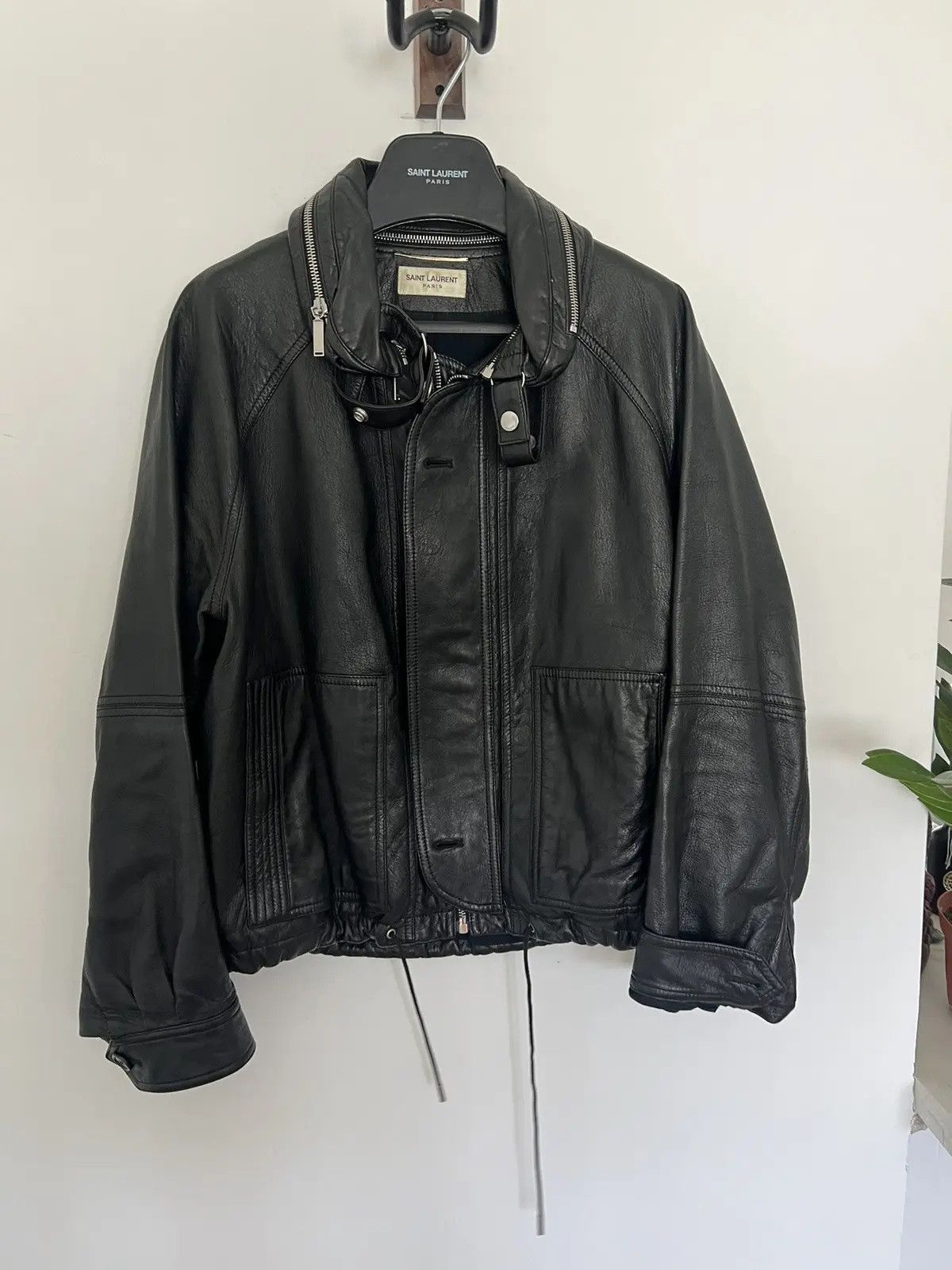 Saint Laurent Paris Leather Utility jacket Size US M / EU 48-50 / 2 - 1 Thumbnail