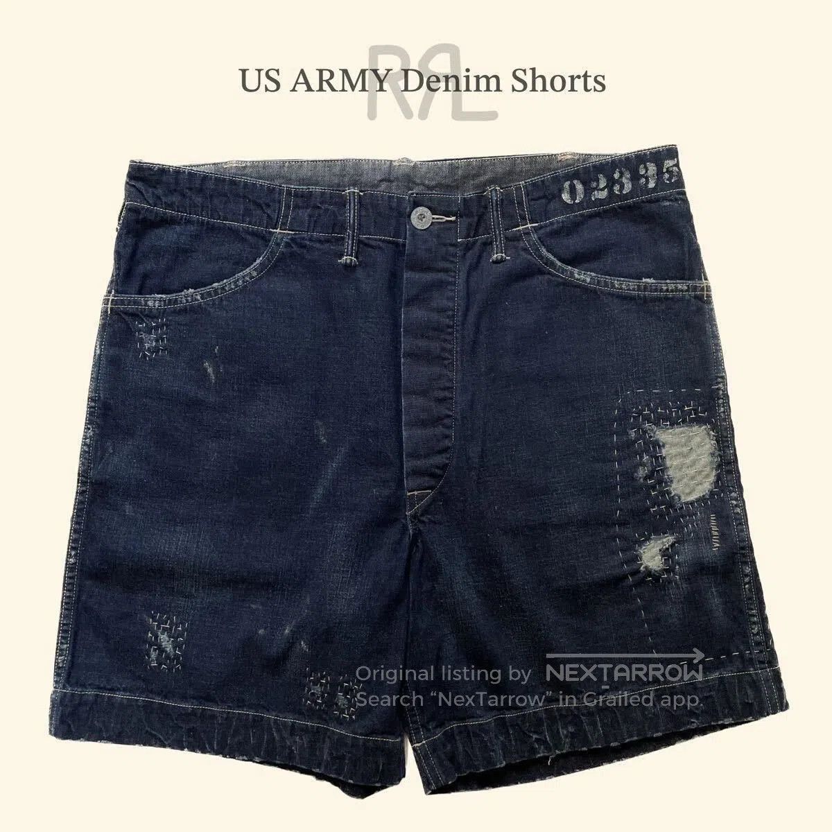 RRL Ralph Lauren vintage 1941 denim utility shorts. Size US 36 / EU 52 - 1 Thumbnail
