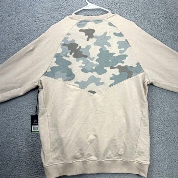 Fila FILA Reza Sweatshirt Mens Large Tan Graphic Woodland Camo Crew Neck Pullover Sweater NEW Size US L / EU 52-54 / 3 - 3 Thumbnail