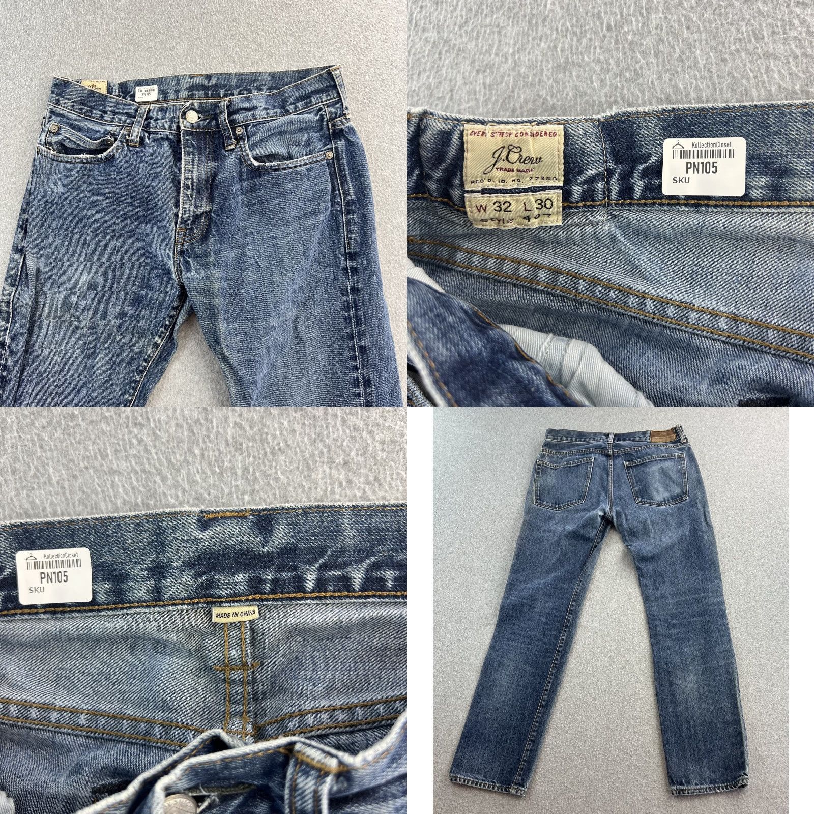 J.Crew J.Crew Jeans Mens 32x30 Blue Denim Straight Leg Style 47 Classic Fit Casual Size US 32 / EU 48 - 8 Thumbnail