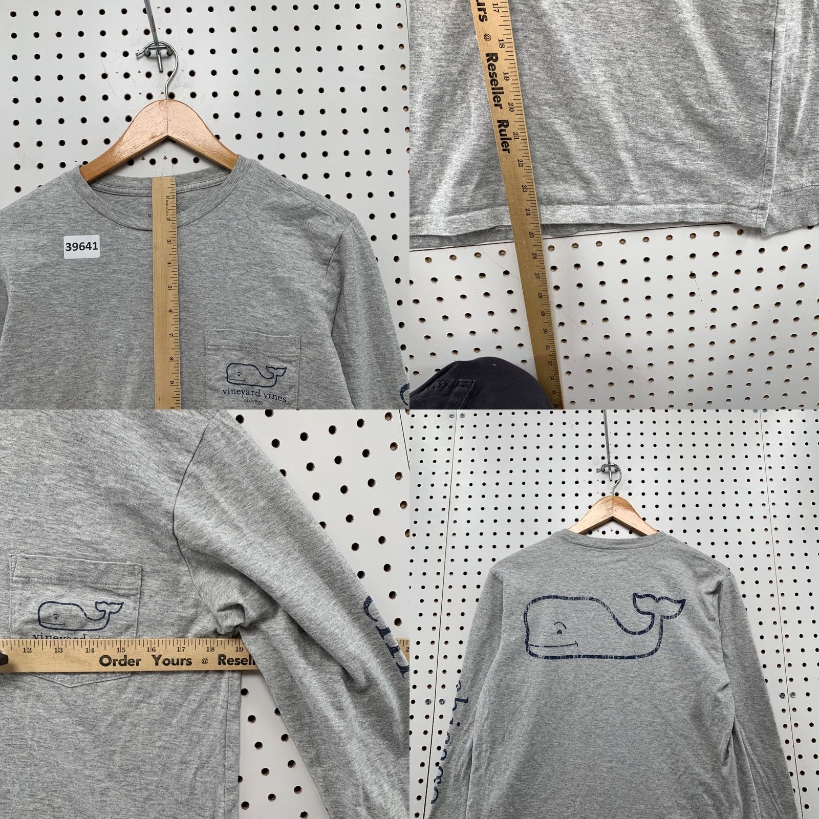 Vineyard Vines Vineyard Vines Shirt Mens Small Gray Long Sleeve Pocket Whale Graphic 19x25 Size US S / EU 44-46 / 1 - 9 Thumbnail