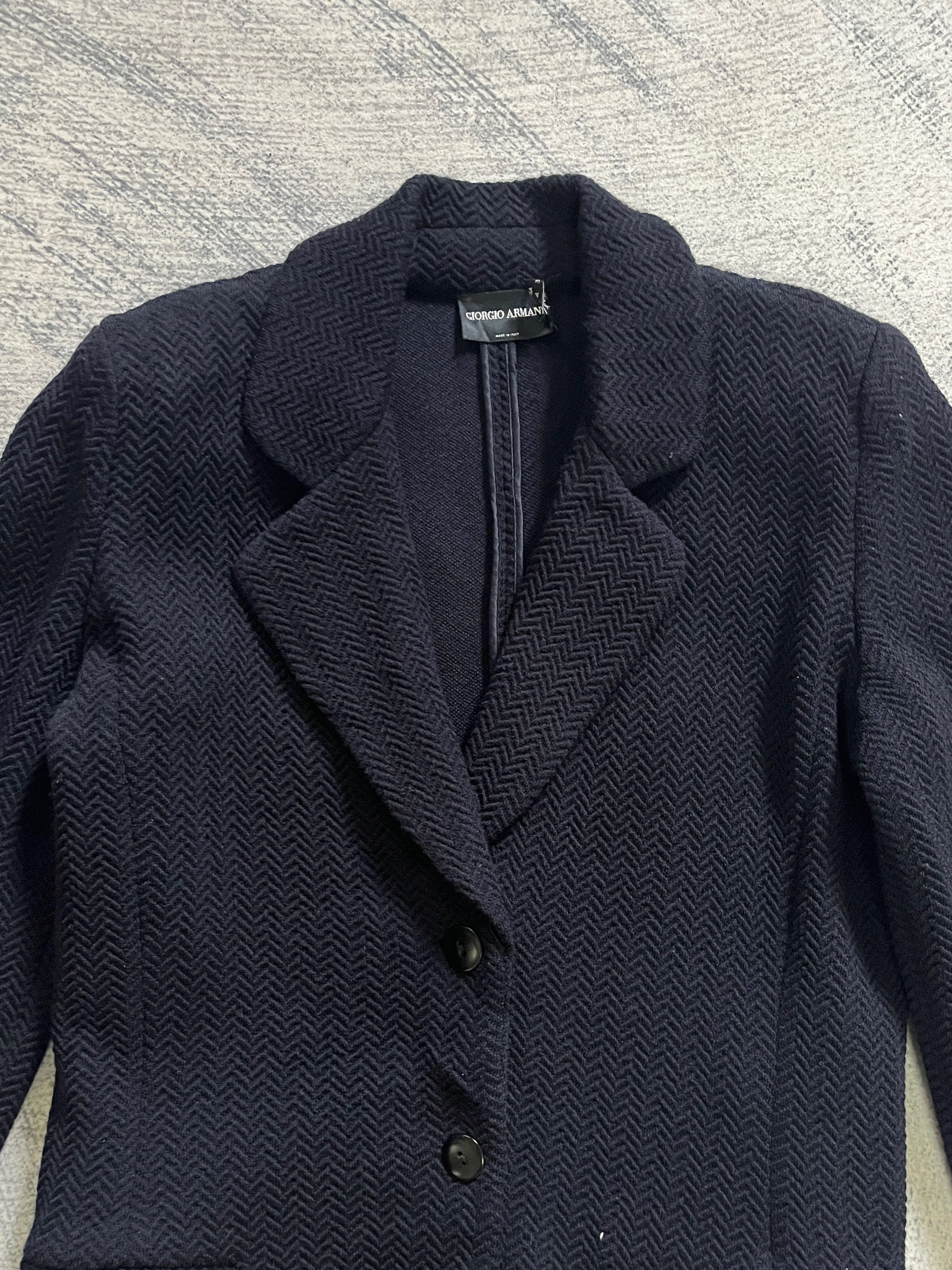 Giorgio Armani Vintage Giorgio Armani Italy Structured Wool Blazer Size 38 Size S / US 4 / IT 40 - 3 Thumbnail