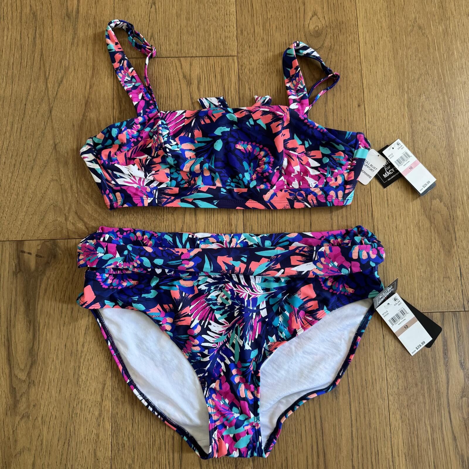 Other Created for Macy's Floral Set Size 10 Top & Size 12 Bottom Size ONE SIZE - 1 Thumbnail