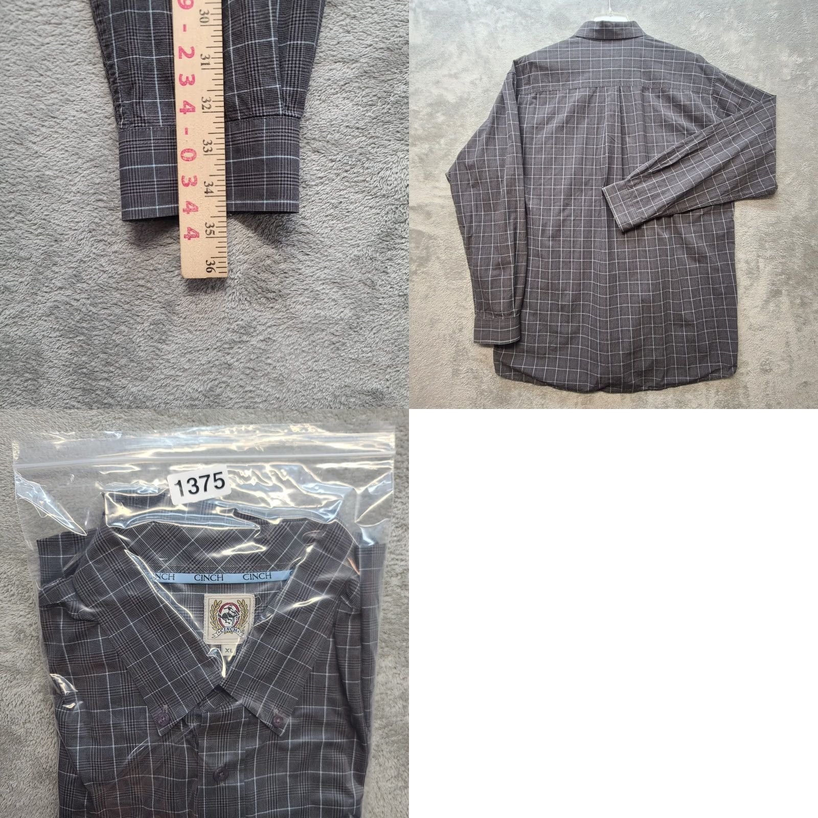 Vintage Cinch Shirt Mens XL Regular Fit Button Down Long Sleeve Western Cowboy Rodeo Shirt Size US XL / EU 56 / 4 - 8 Thumbnail