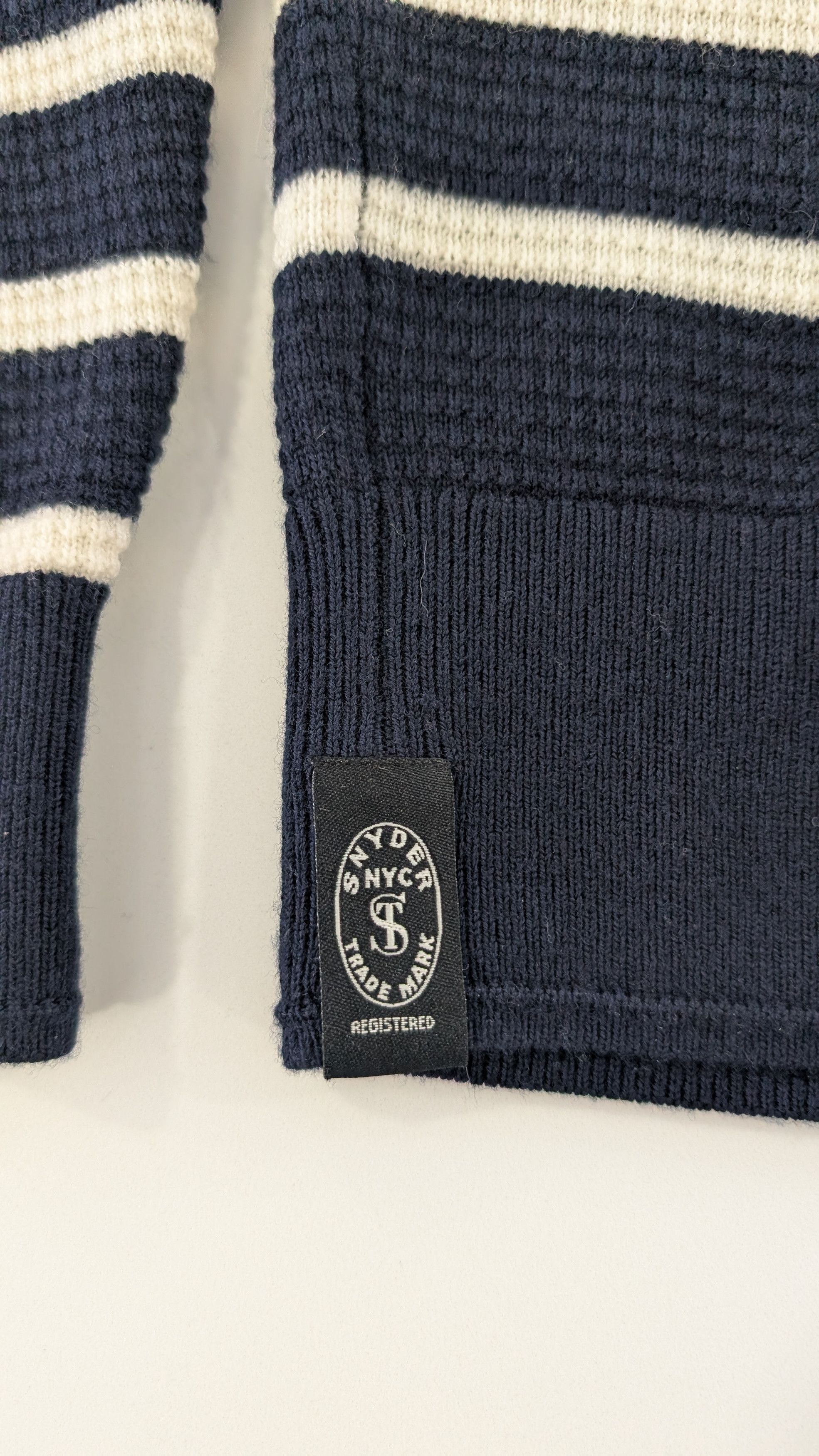 Todd Snyder ​Todd Snyder Stripe Waffle Merino Crew Sweater Thermal Size US S / EU 44-46 / 1 - 3 Thumbnail