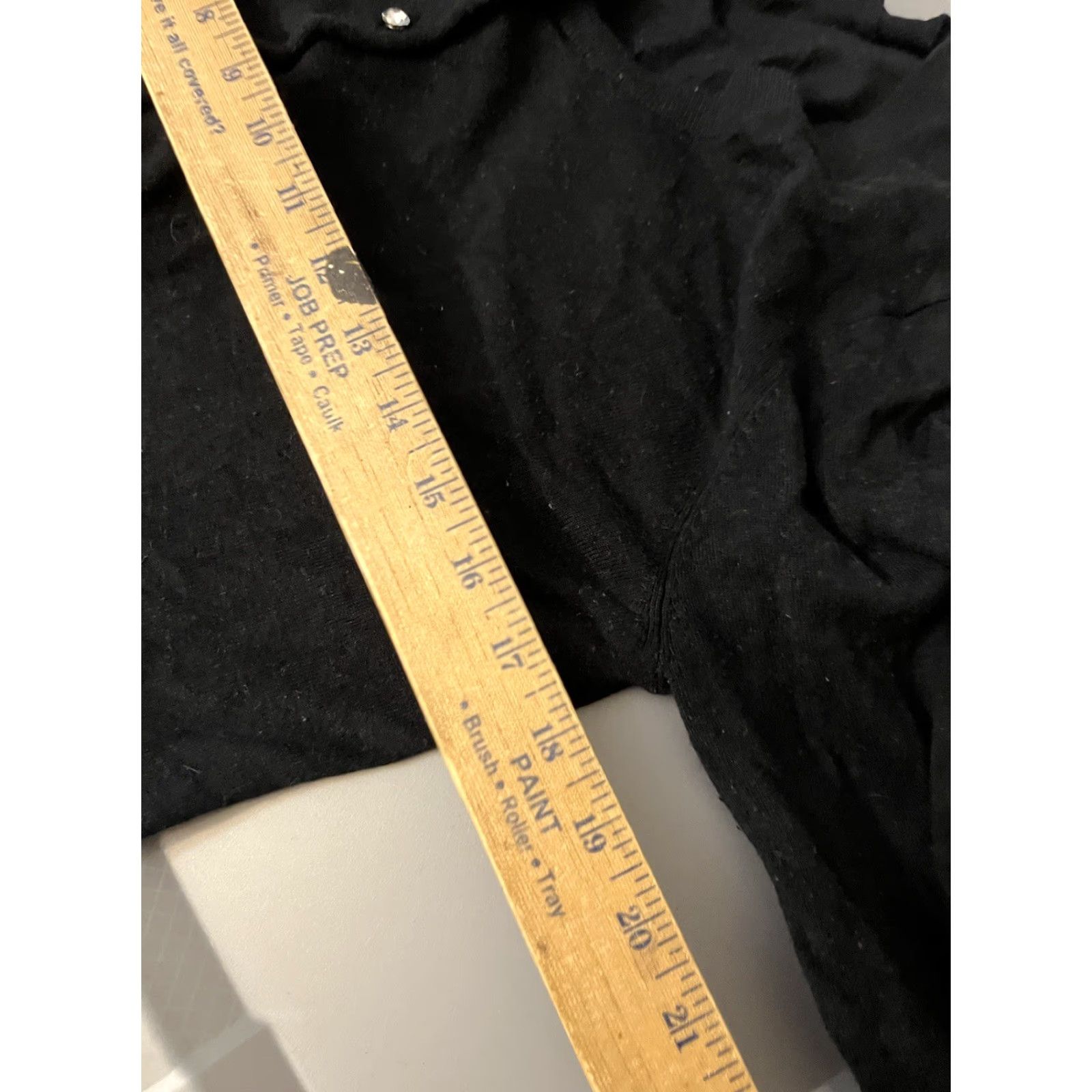 Express VINTAGE Express Cardigan Shirt Womens L Black All Seasons Button Down V-Neck Cap Sleeve Short Sleeve Lightweight Breathable Wool Free Size L / US 10 / IT 46 - 5 Thumbnail