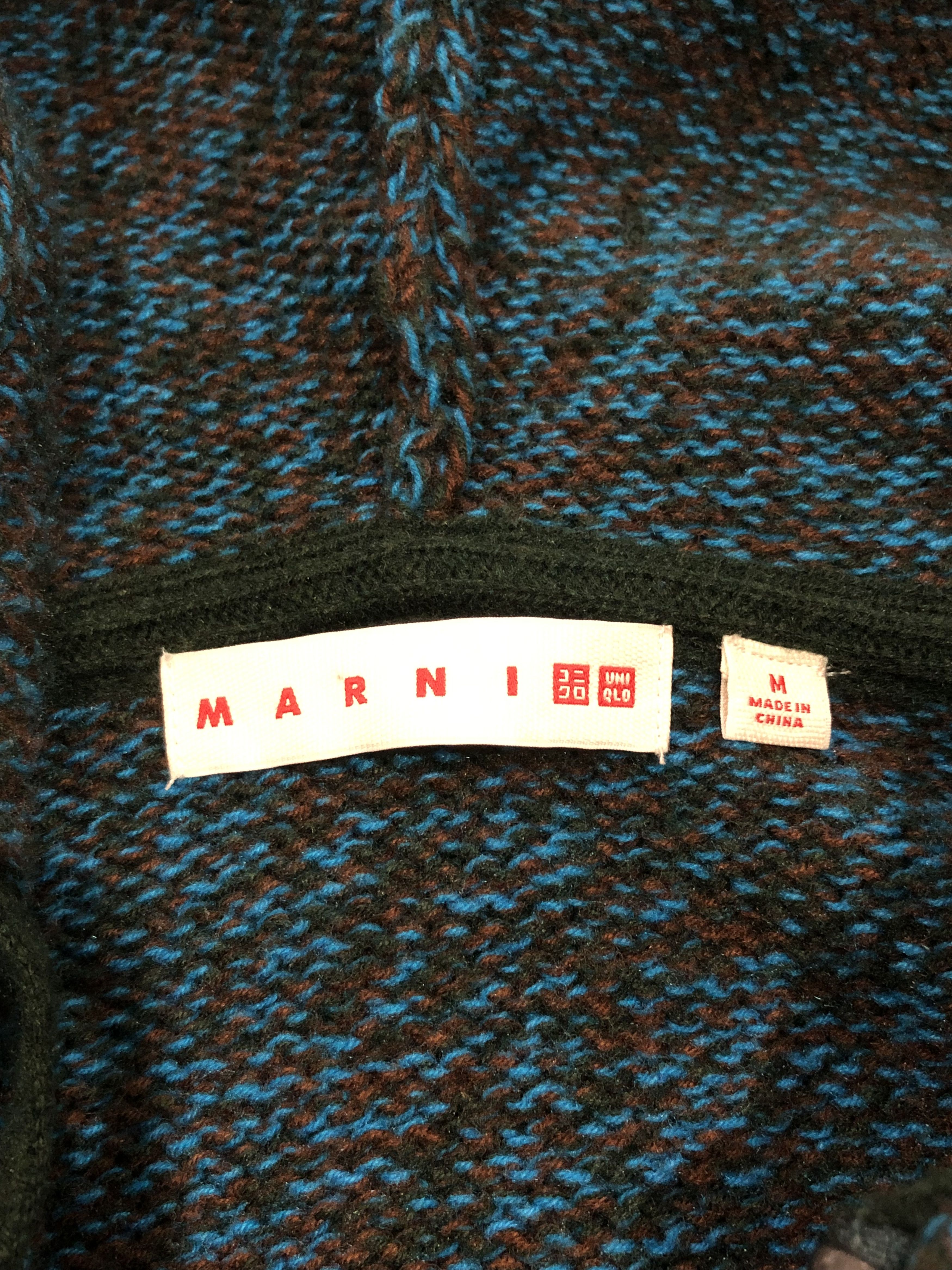 Marni × Uniqlo MARNI x UNIQLO Bi-Color Knitted Hoodie Size US M / EU 48-50 / 2 - 4 Thumbnail