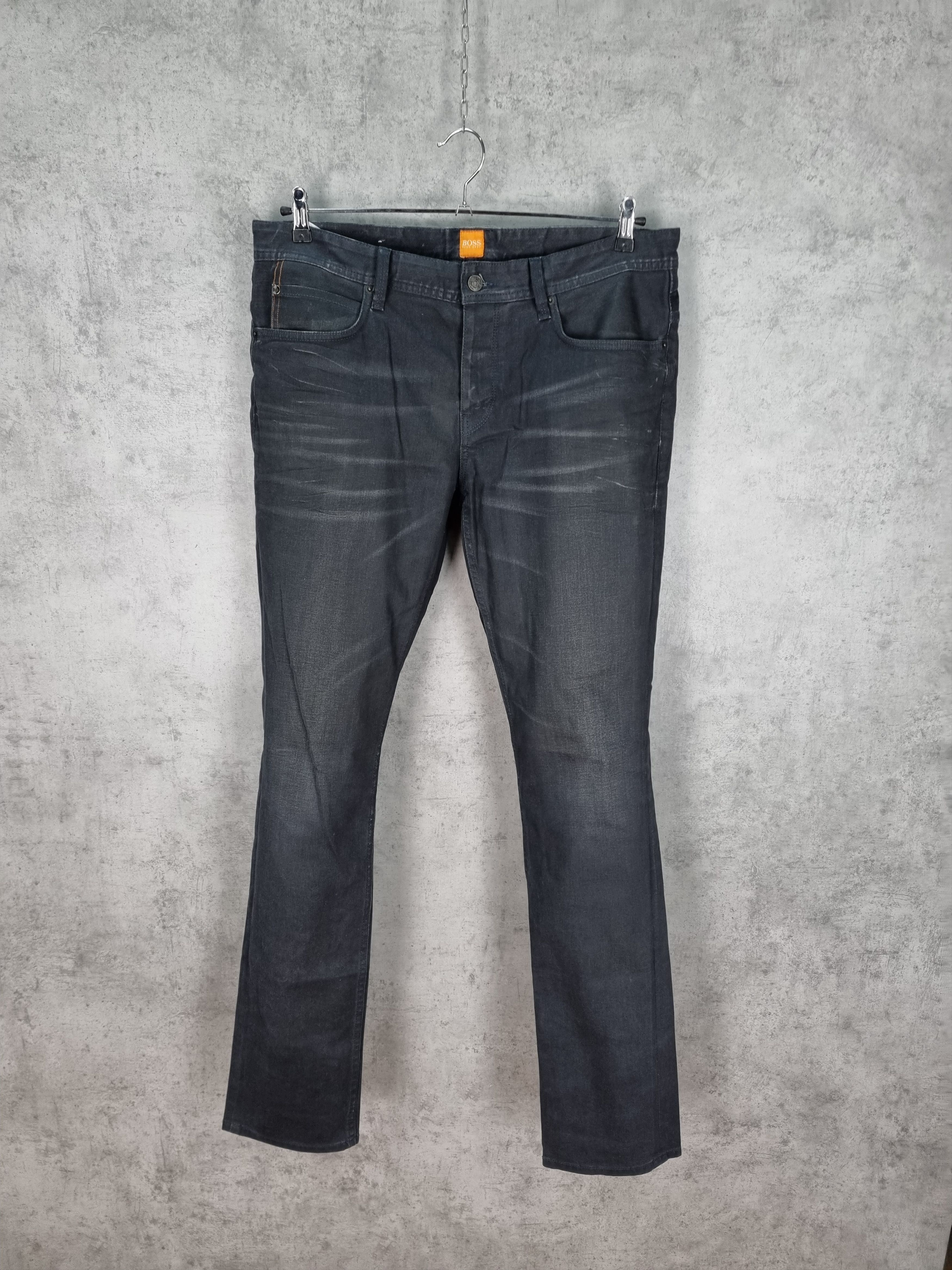 Hugo Boss Waxed Boss Orange 63 Denim Slim Fit Jeans Size US 36 / EU 52 - 5 Thumbnail