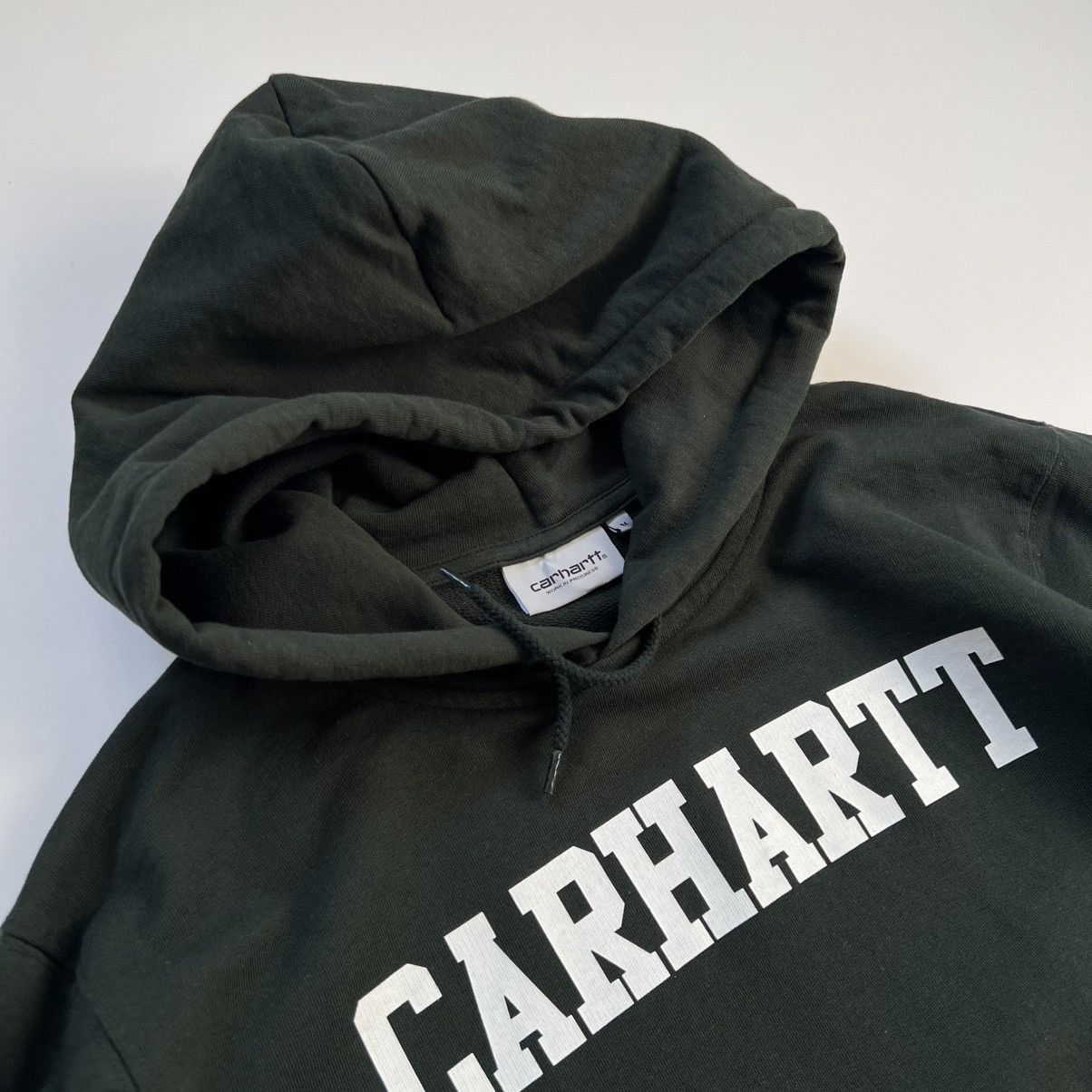 Carhartt Wip Carhartt WIP Hooded College Sweatshirt Green White Logo M Size US M / EU 48-50 / 2 - 3 Thumbnail