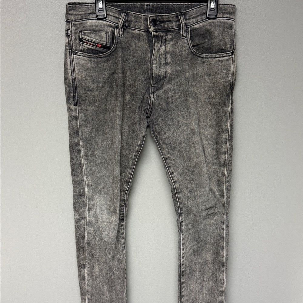 Diesel Diesel D-Strukt Slim Grey Acid Wash Stretch Jeans W30 L32 Size US 30 / EU 46 - 2 Thumbnail